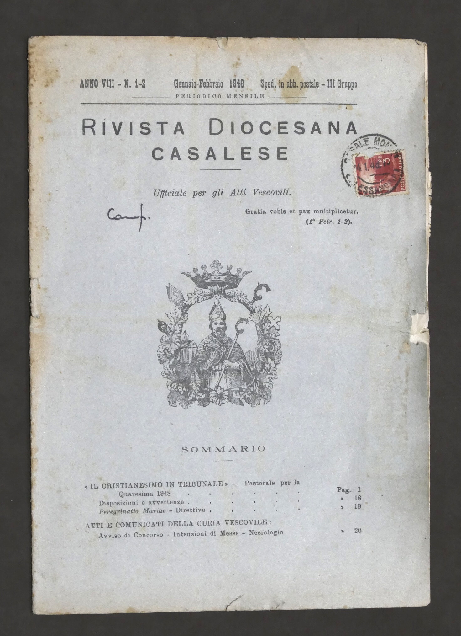 Rivista Diocesana Casalese - Anno VIII - N. 1-2 - …