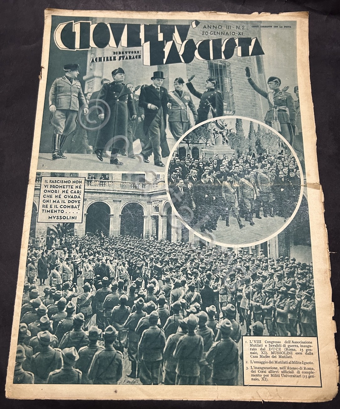 Rivista Gioventu fascista - n. 2 Anno III - ed. …