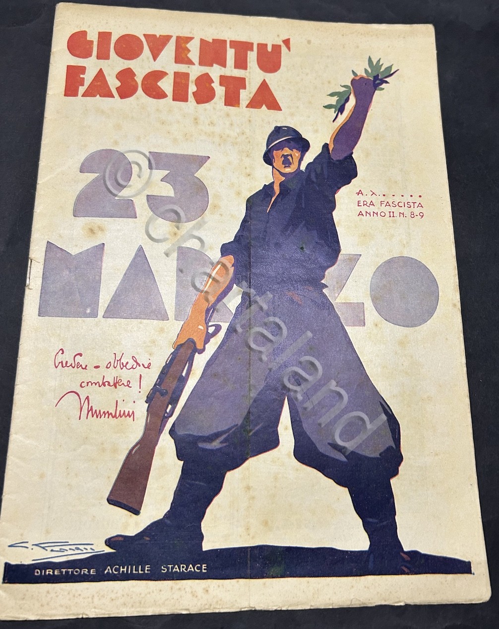 Rivista Gioventu fascista - n. 8-9 Anno II - ed. …