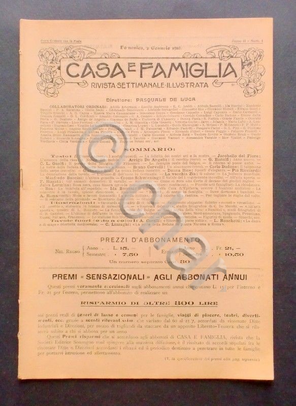 Rivista illustrata - Casa e Famiglia - Anno II - …