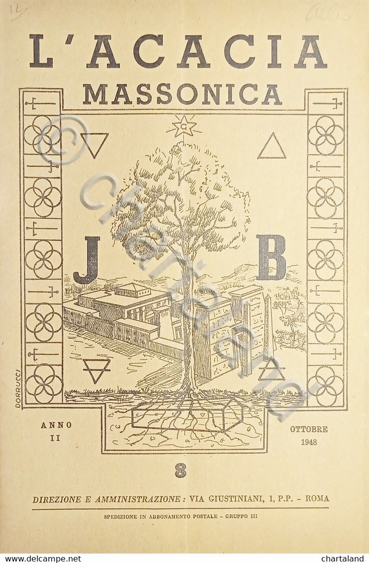 Rivista Illustrata Massoneria - L'Acacia N. 8 - Anno II …