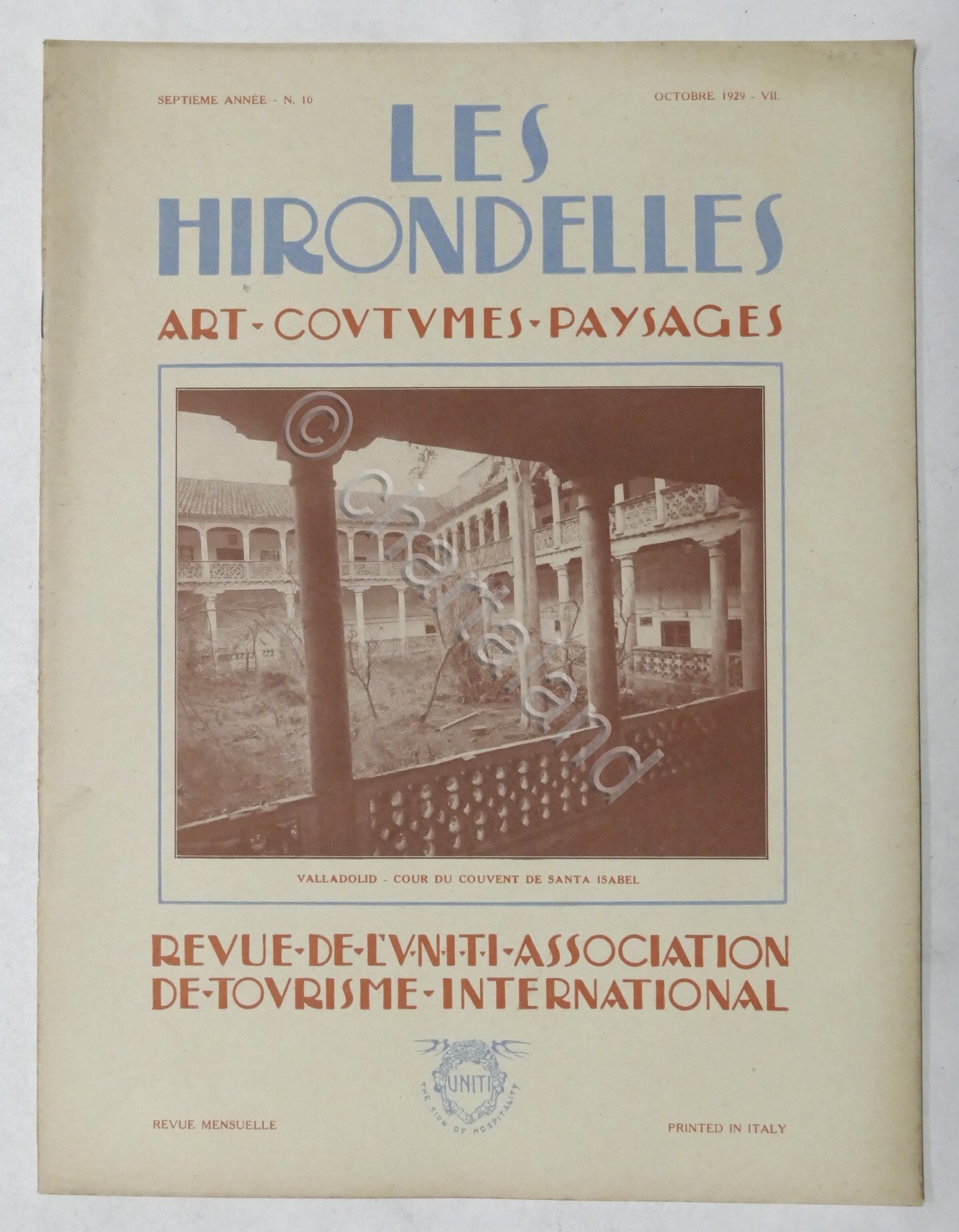 Rivista Les Hirondelles N. 10 - 1929 UNITI Association de …