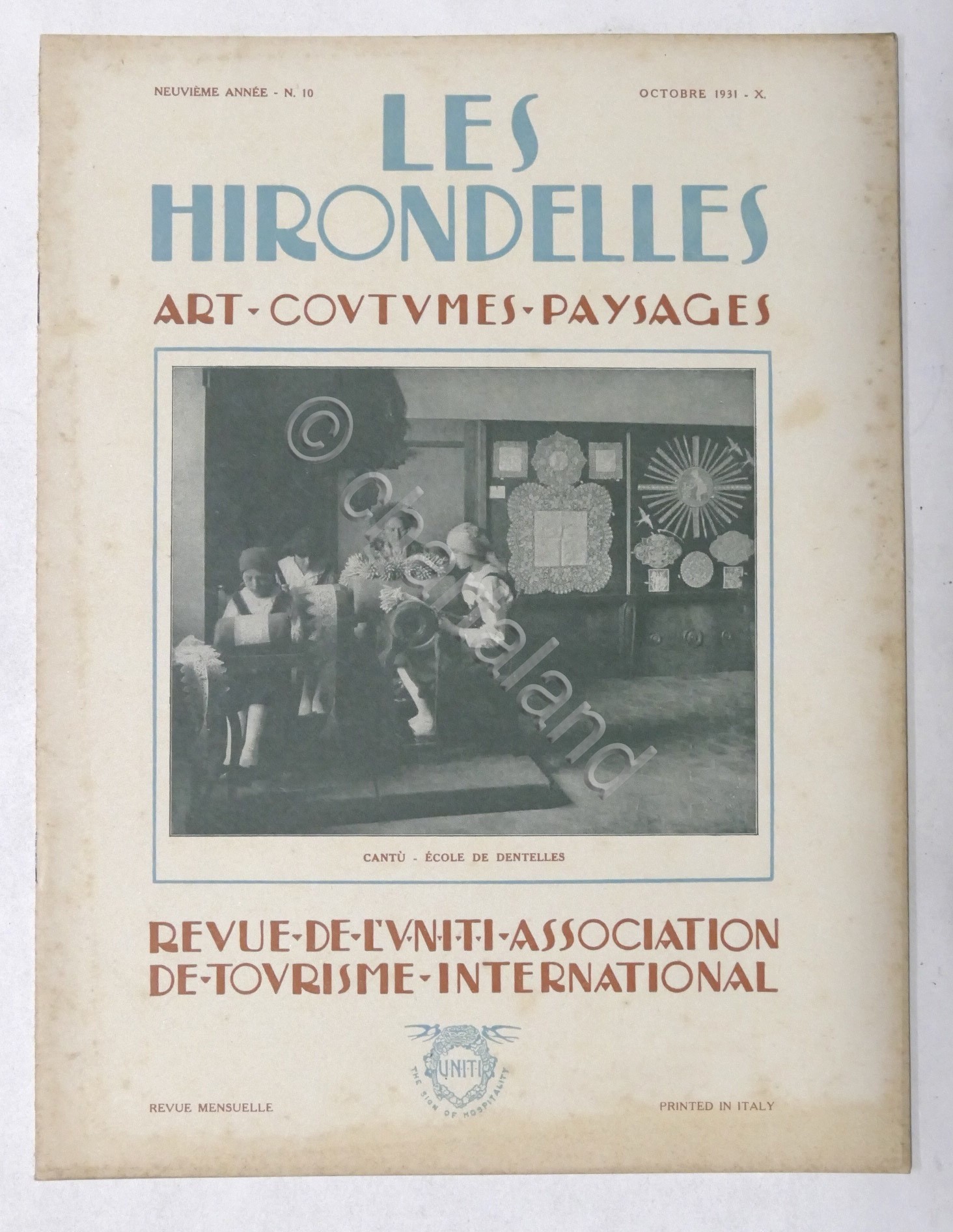 Rivista Les Hirondelles N. 10 - 1931 UNITI Association de …