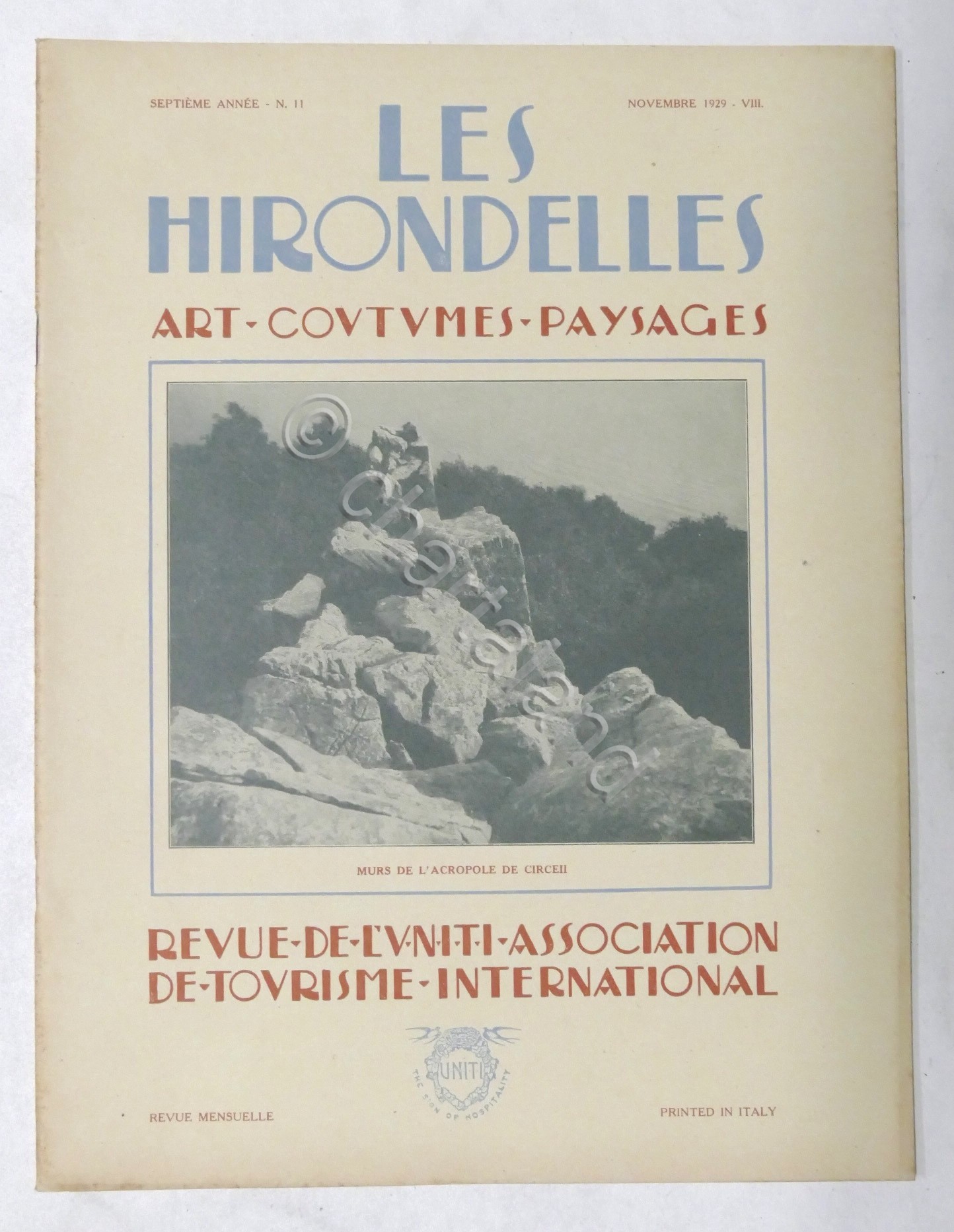 Rivista Les Hirondelles N. 11 - 1929 UNITI Association de …