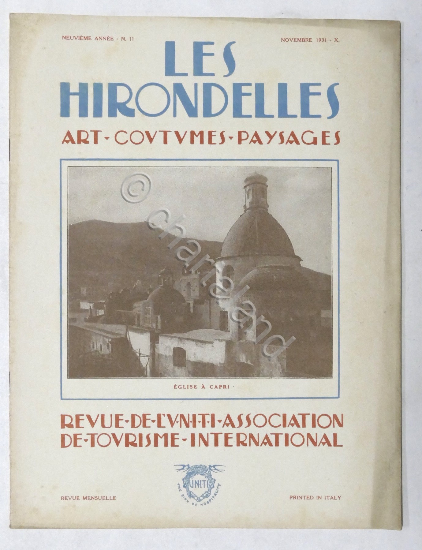 Rivista Les Hirondelles N. 11 - 1931 UNITI Association de …