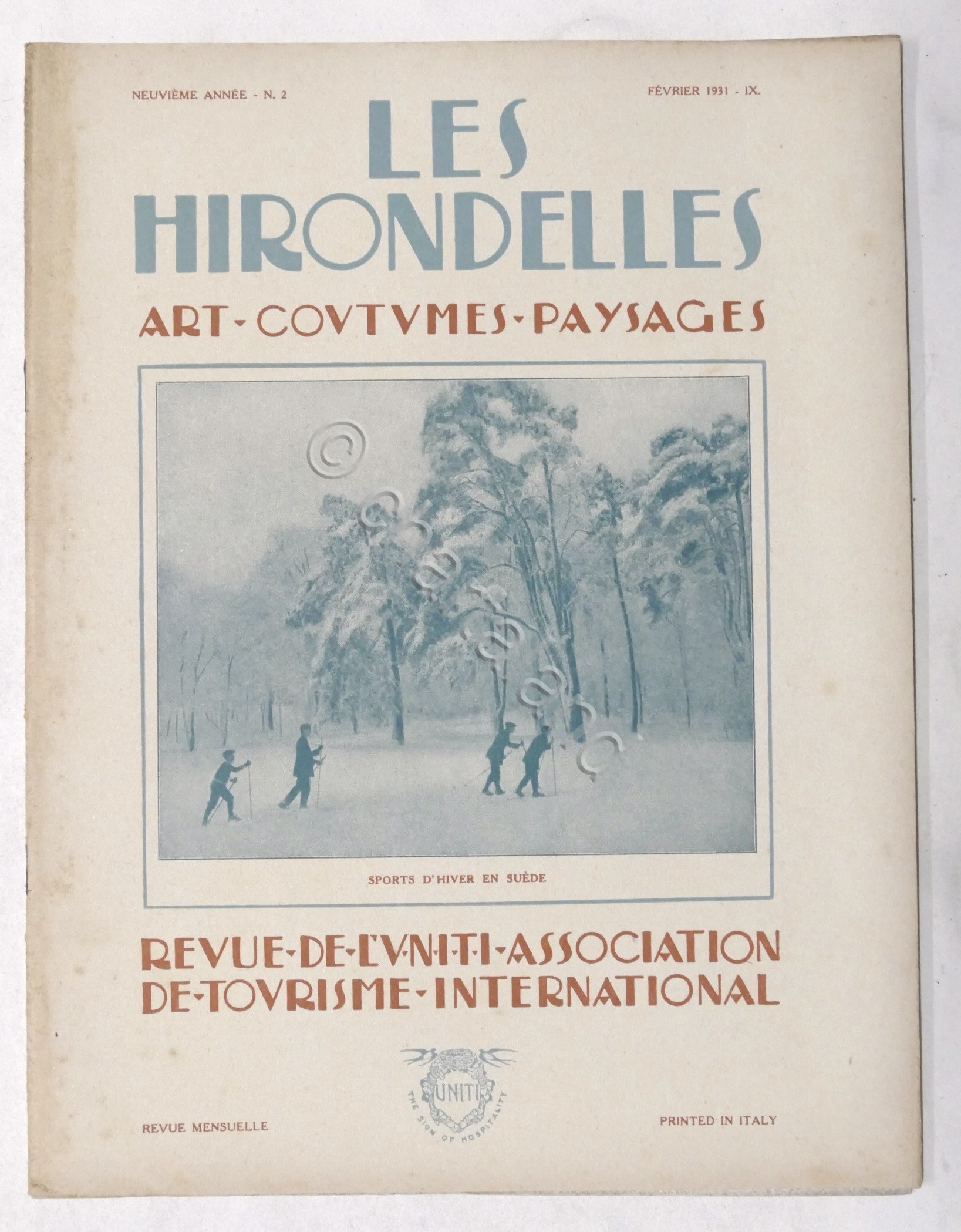 Rivista Les Hirondelles N. 2 - 1931 UNITI Association de …