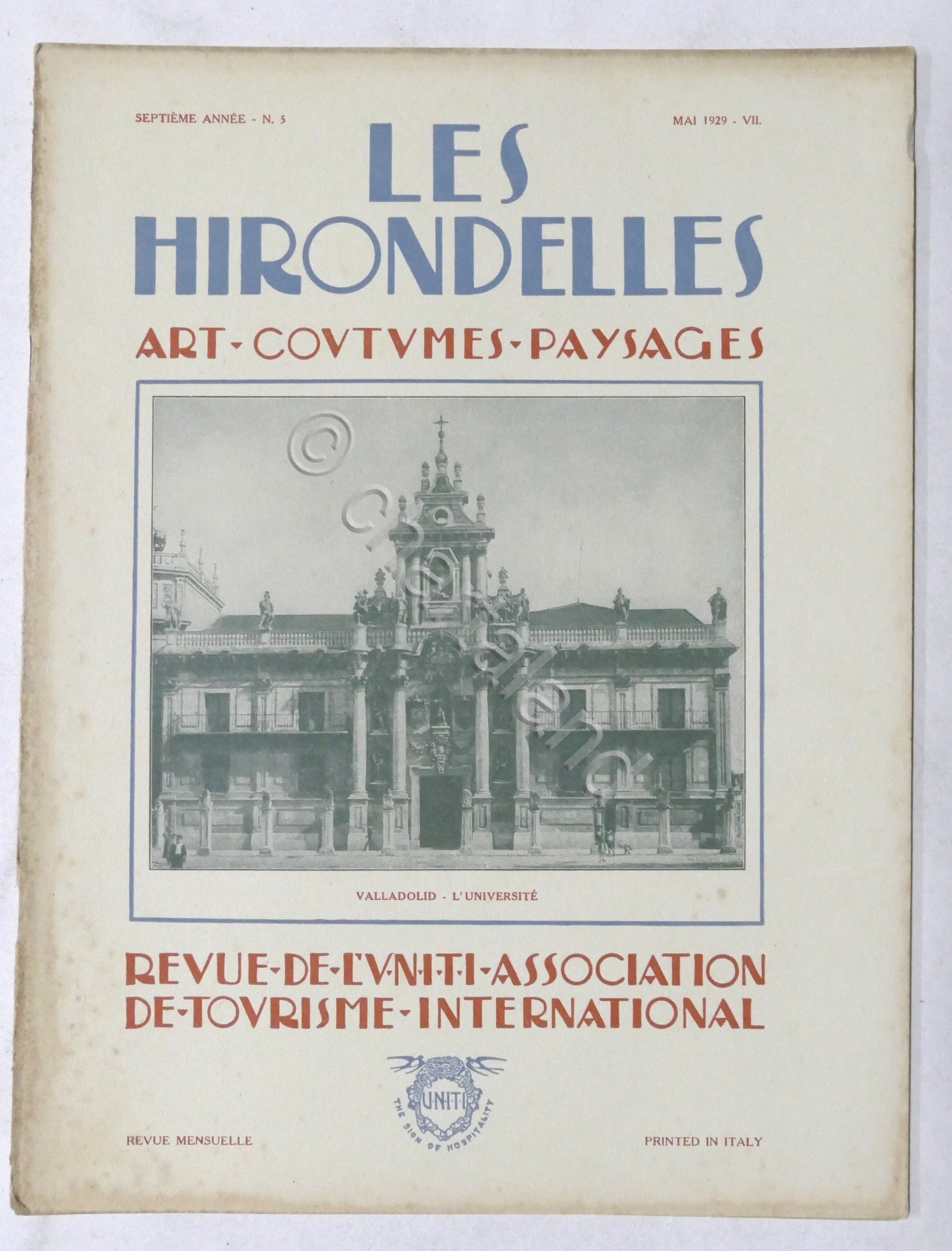 Rivista Les Hirondelles N. 5 - 1929 UNITI Association de …