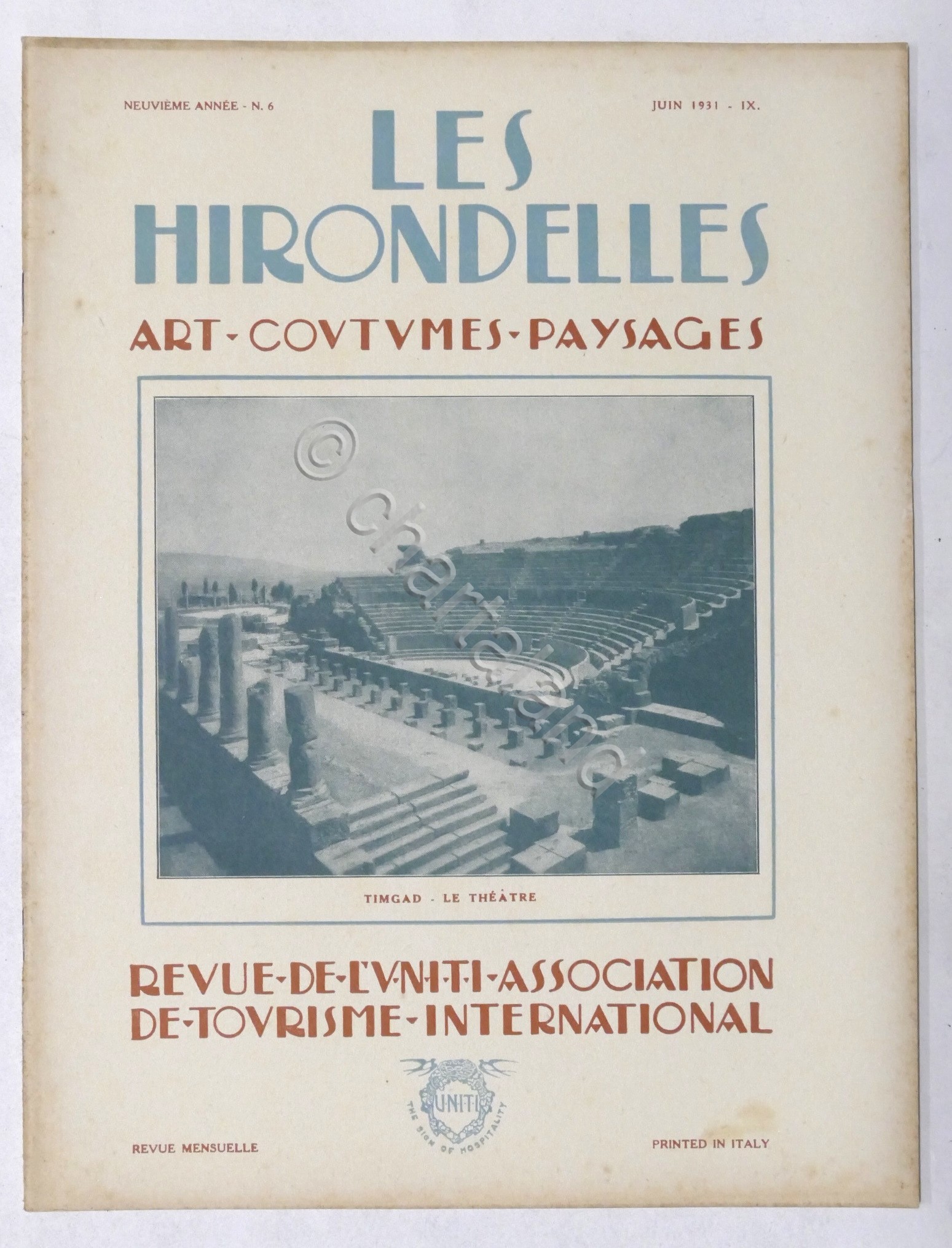 Rivista Les Hirondelles N. 6 - 1931 UNITI Association de …