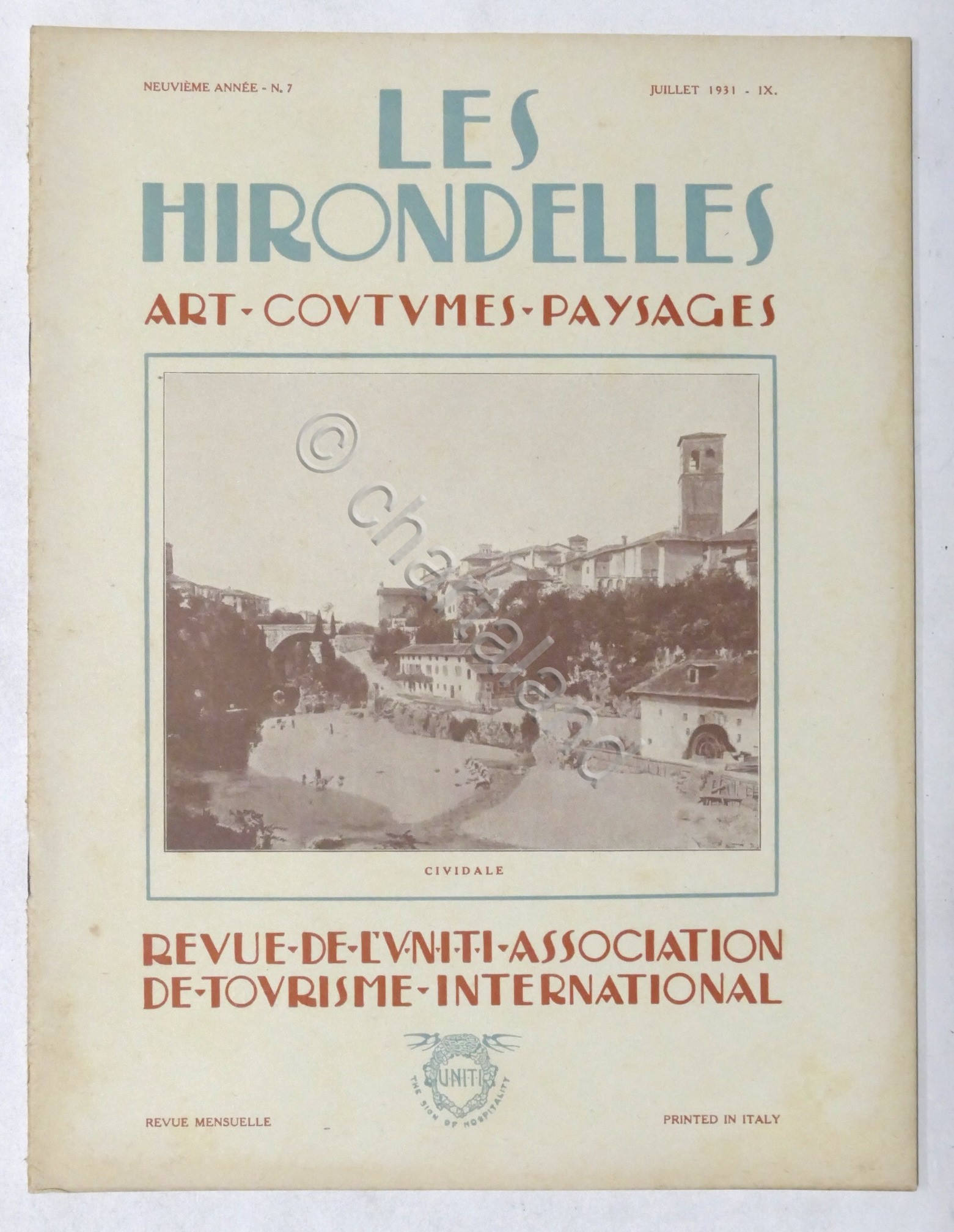 Rivista Les Hirondelles N. 7 - 1931 UNITI Association de …