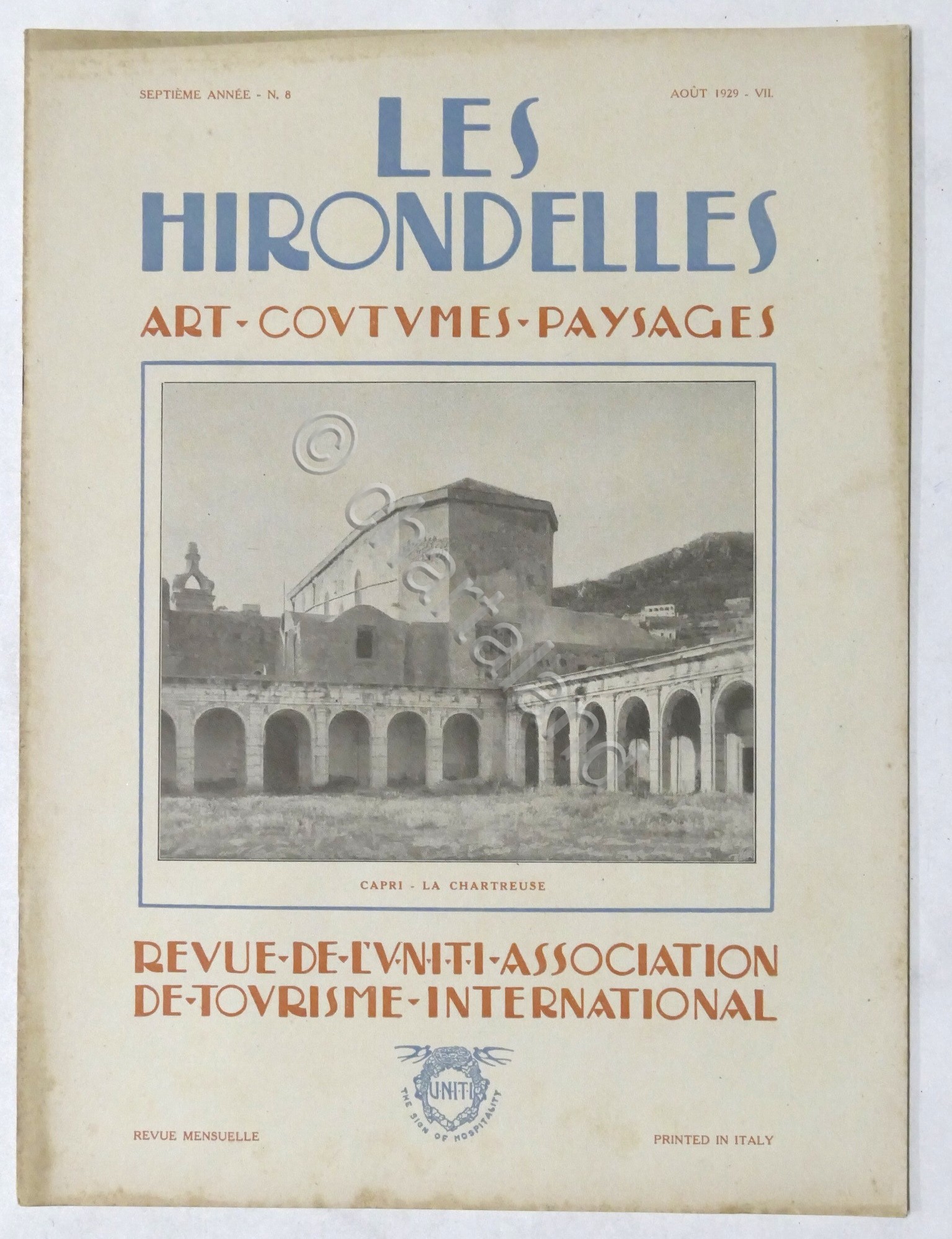 Rivista Les Hirondelles N. 8 - 1929 UNITI Association de …