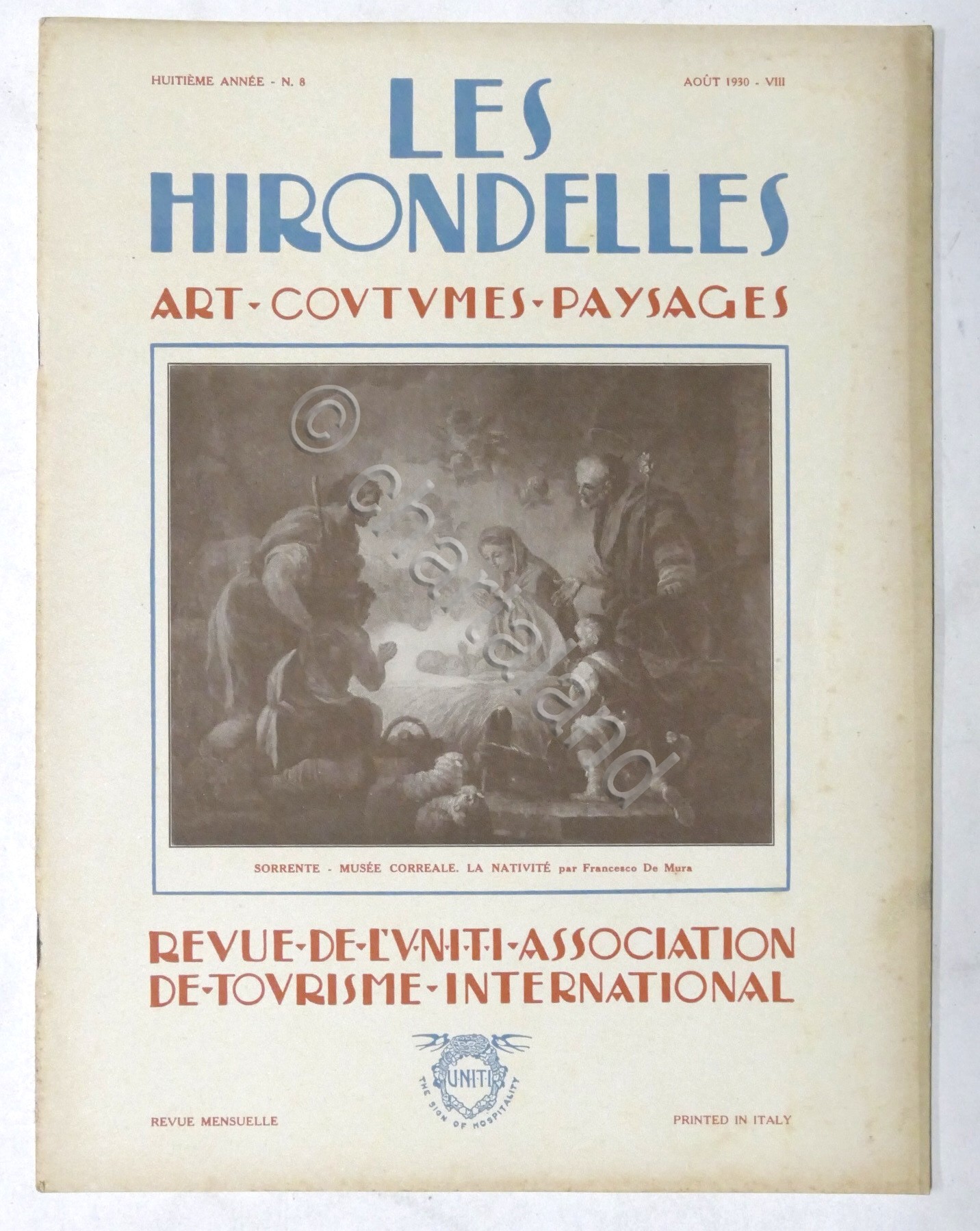 Rivista Les Hirondelles N. 8 - 1930 UNITI Association de …