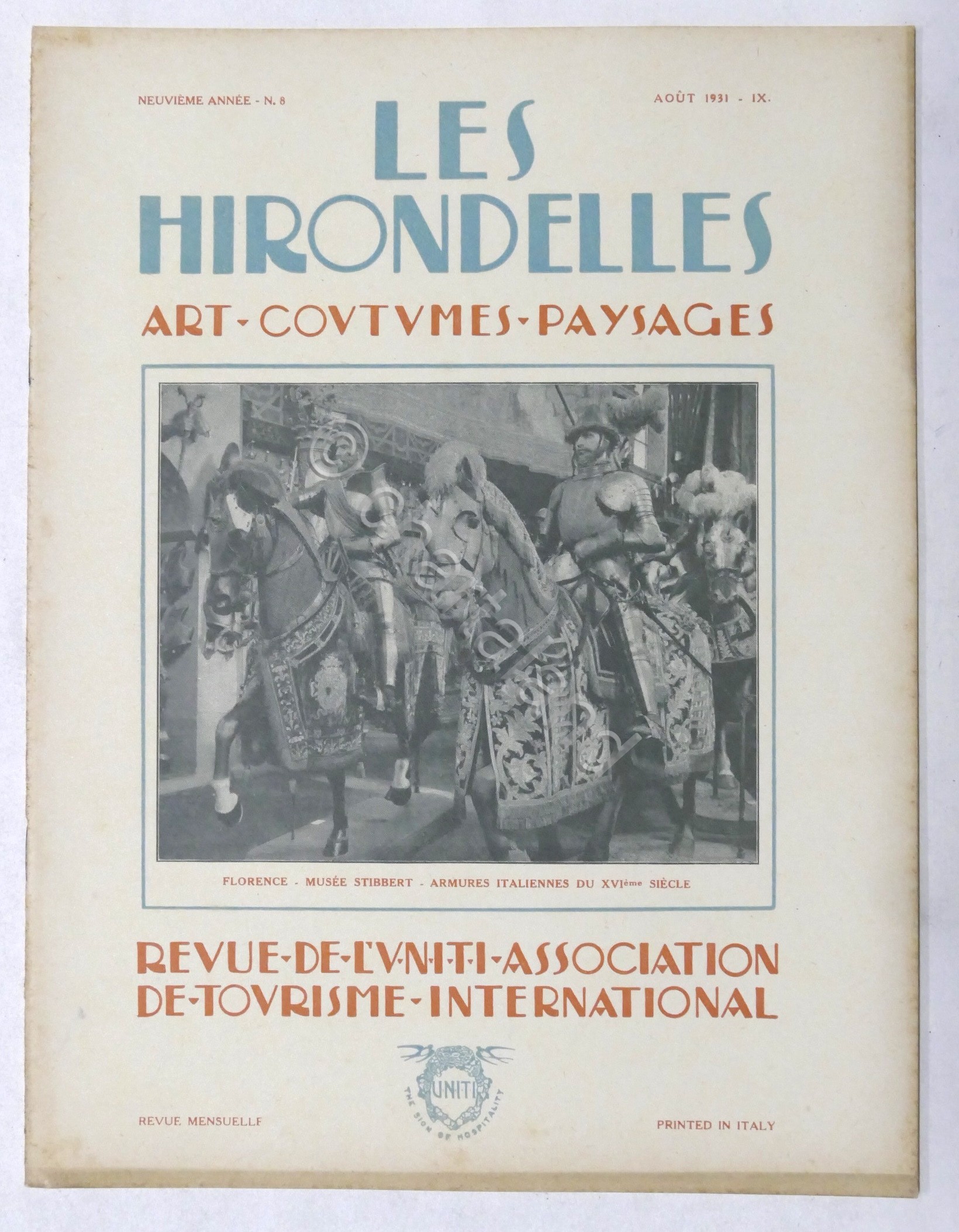 Rivista Les Hirondelles N. 8 - 1931 UNITI Association de …