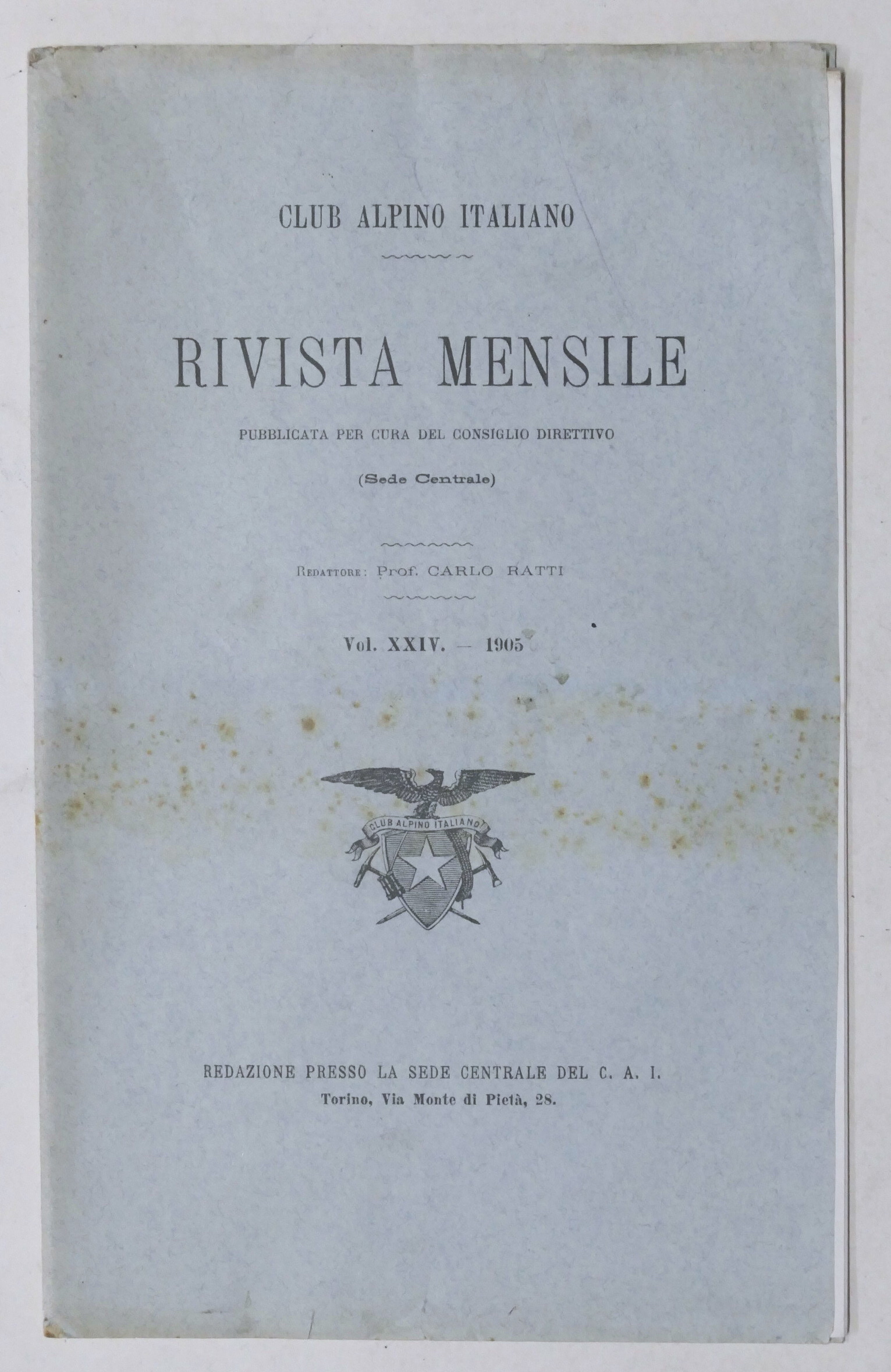 Rivista Mensile del Club Alpino Italiano - Vol. XXIV - …