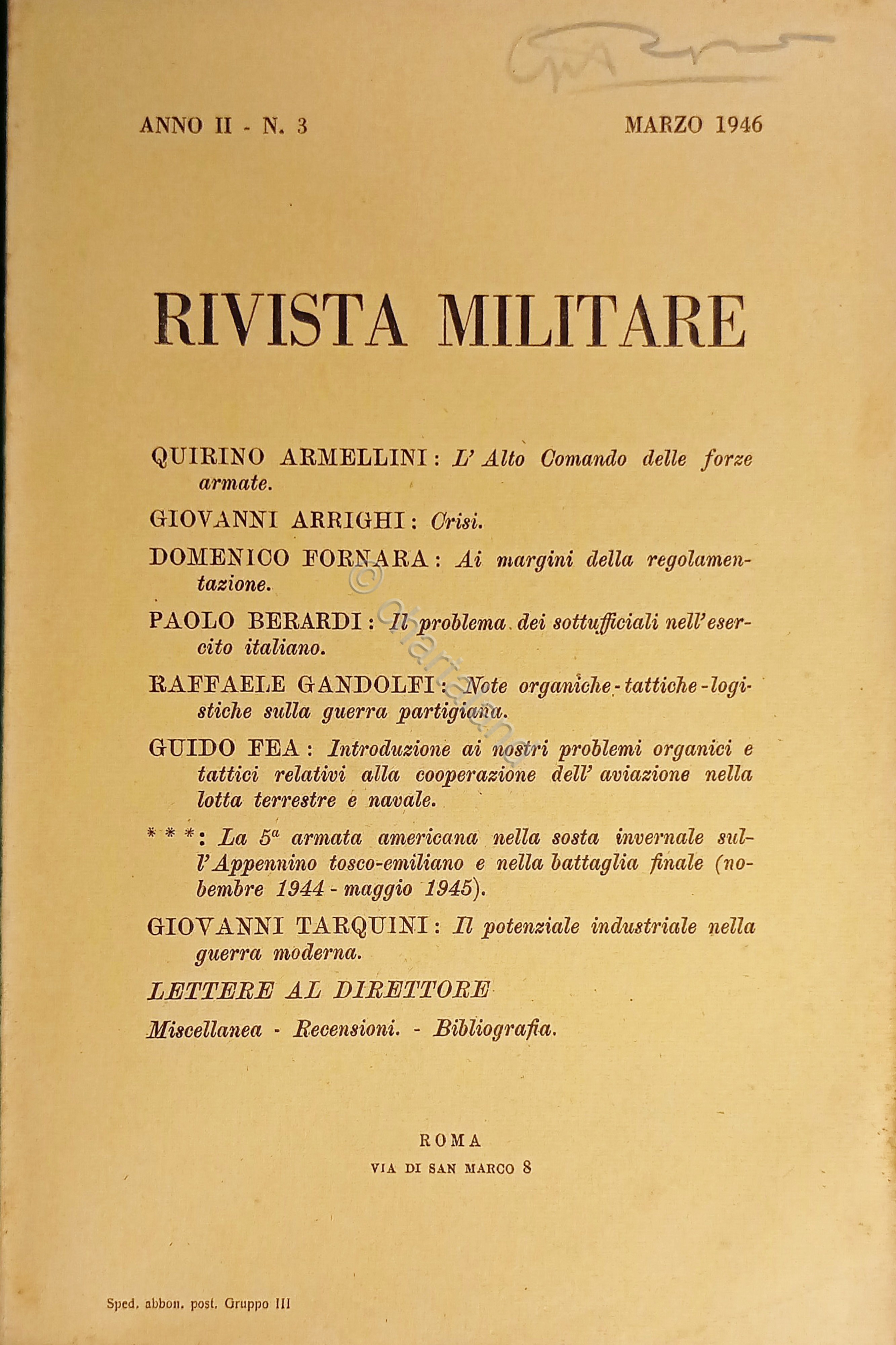 Rivista Militare - Anno II - N. 3 - Marzo …