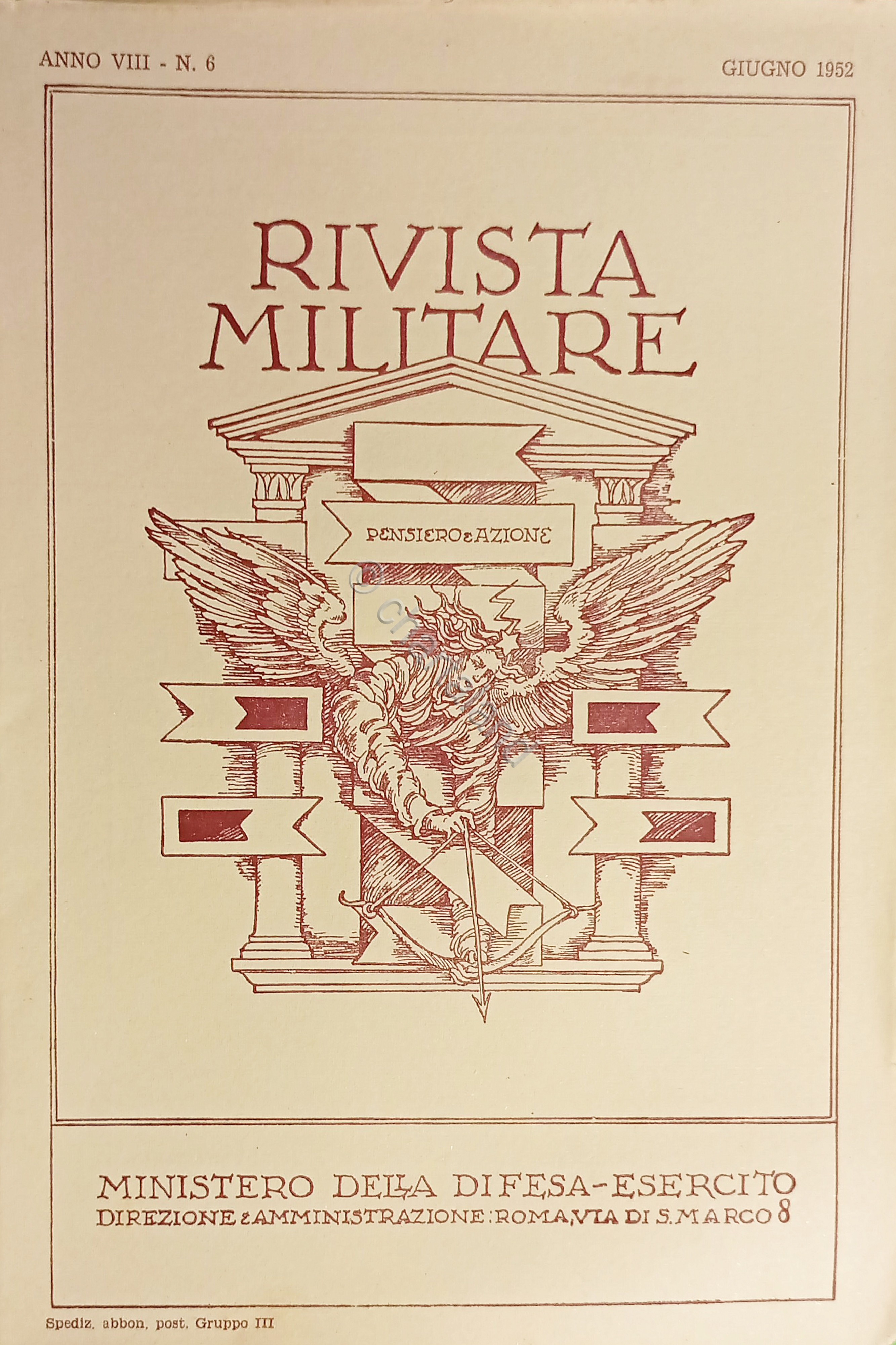 Rivista Militare - Anno VIII - N. 6 Giugno 1952