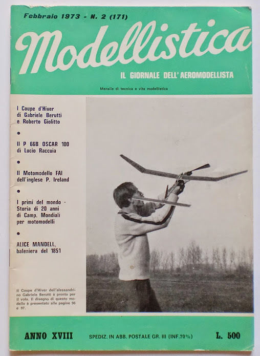 Rivista Modellistica modellismo Giornale aeromodellista n° 2 - 1973