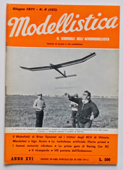 Rivista Modellistica modellismo Giornale aeromodellista n° 6 - 1971