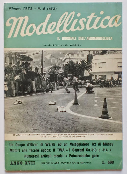 Rivista Modellistica modellismo Giornale aeromodellista n° 6 - 1972