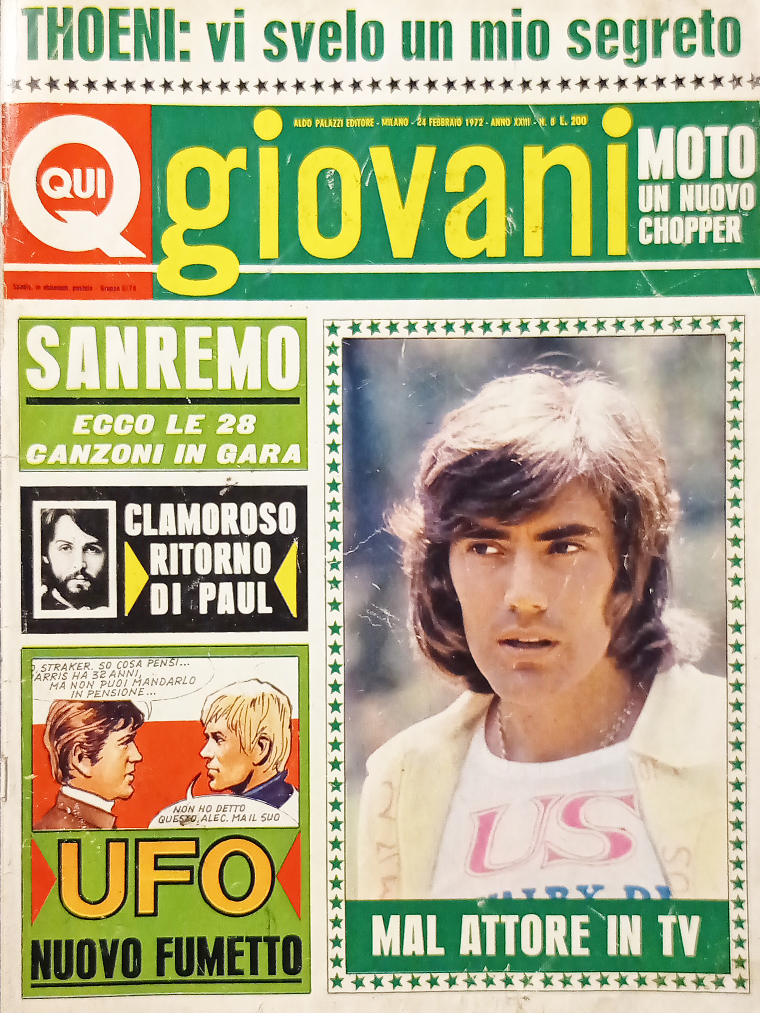 Rivista Musicale - Qui Giovani - N. 8 - 1972 …