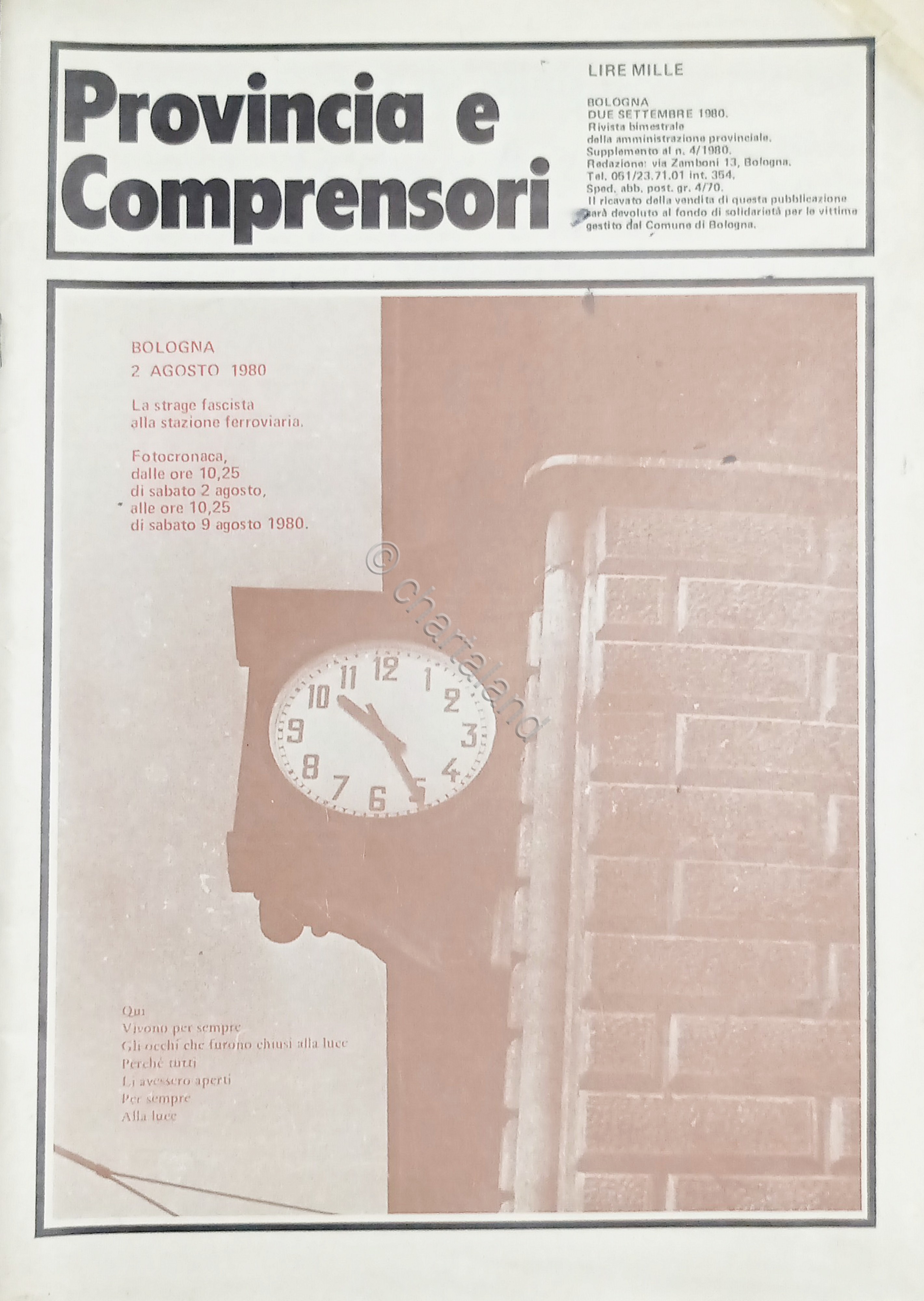 Rivista Provincia e Comprensori N. 4 - Strage Bologna 2 …