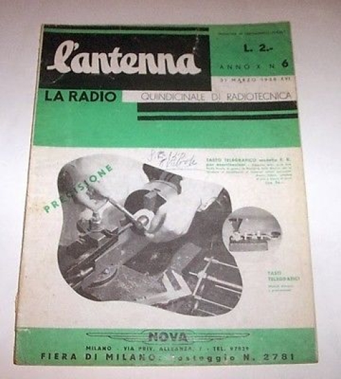 Rivista Radiotecnica - L'Antenna - n° 6 del 1938