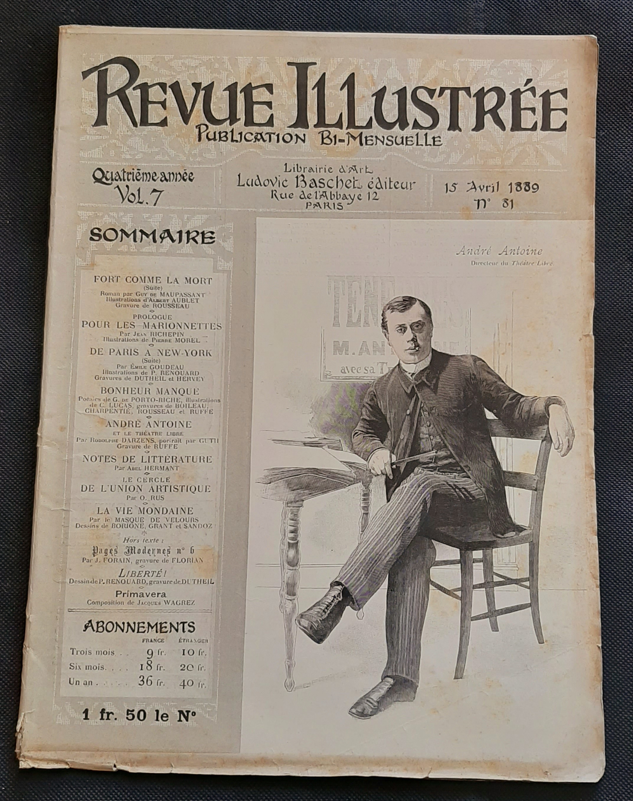 Rivista Revue Illustrée - André Antoine - n. 81 - …
