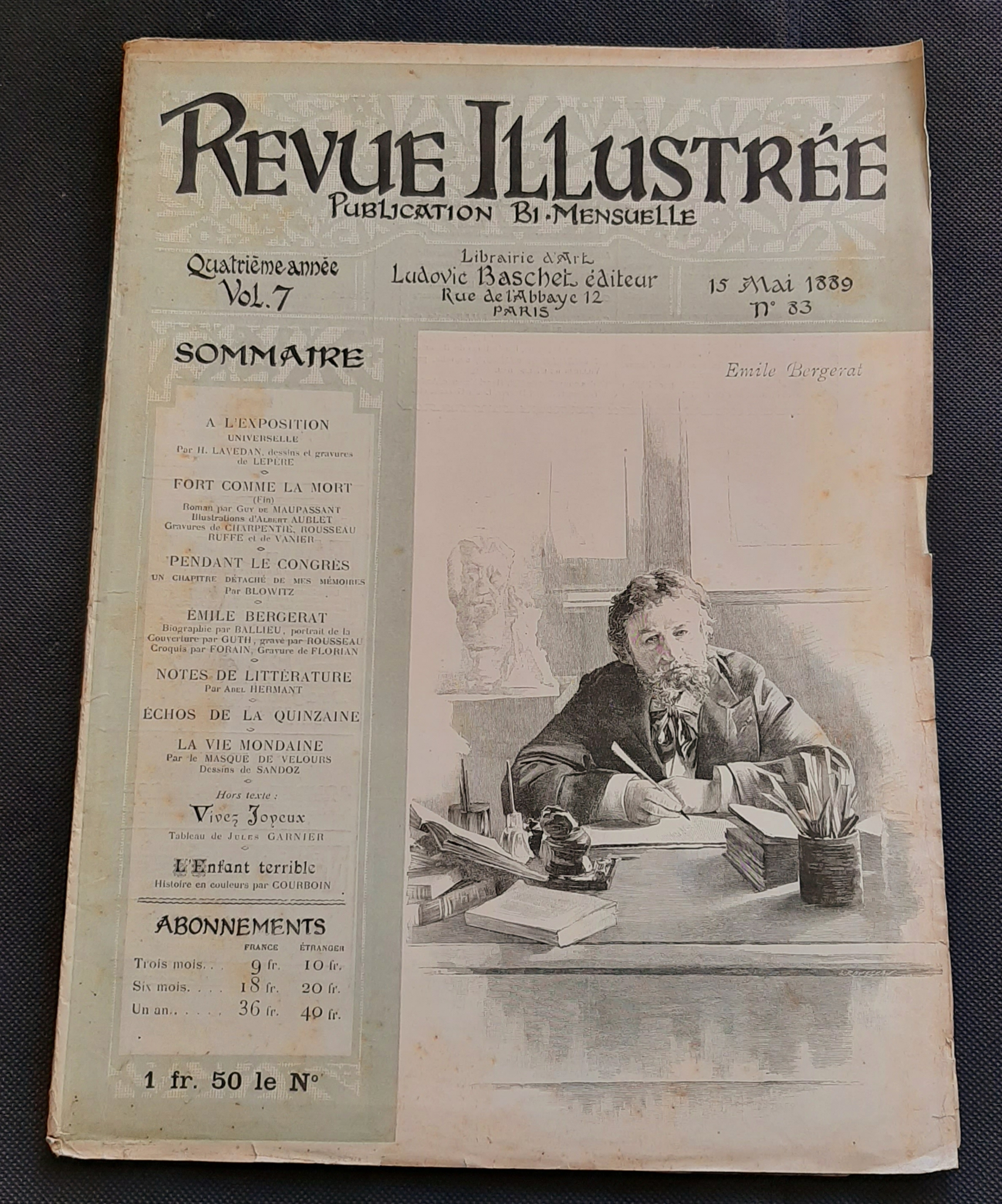Rivista Revue Illustrée - Emile Bergerat - n. 83 - …