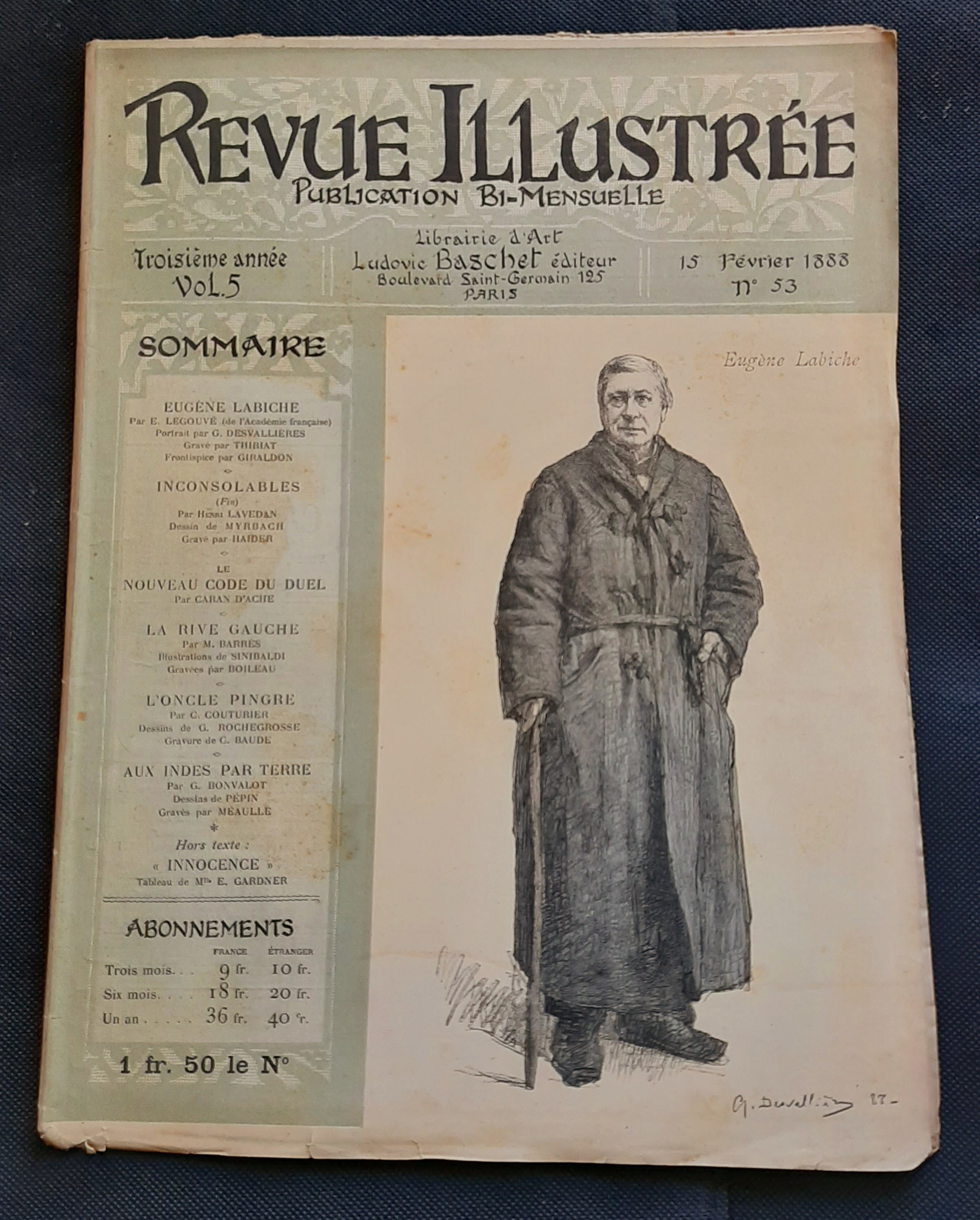 Rivista Revue Illustrée - Eugene Labiche - n. 53 - …
