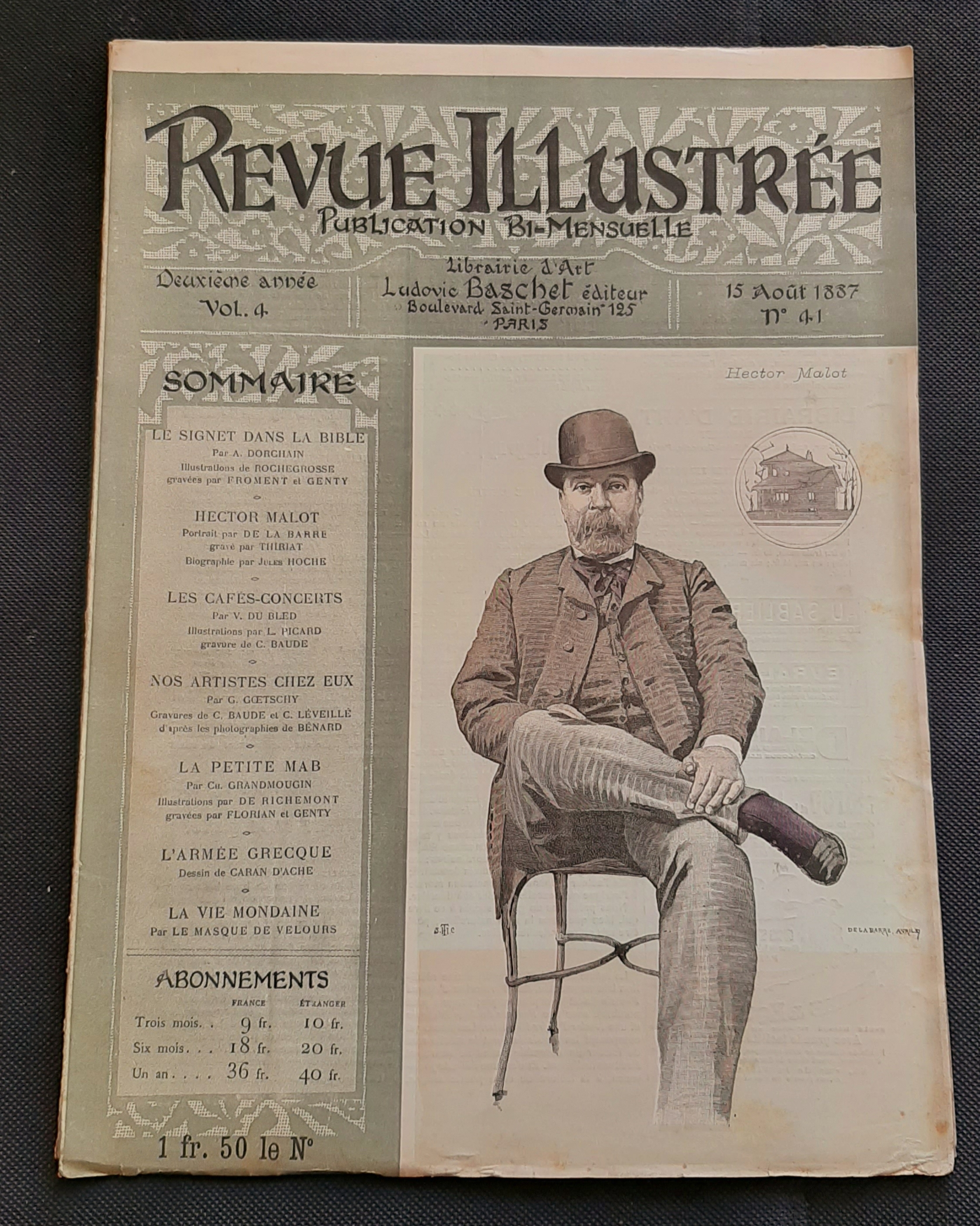 Rivista Revue Illustrée - Hector Malot - n. 41 - …