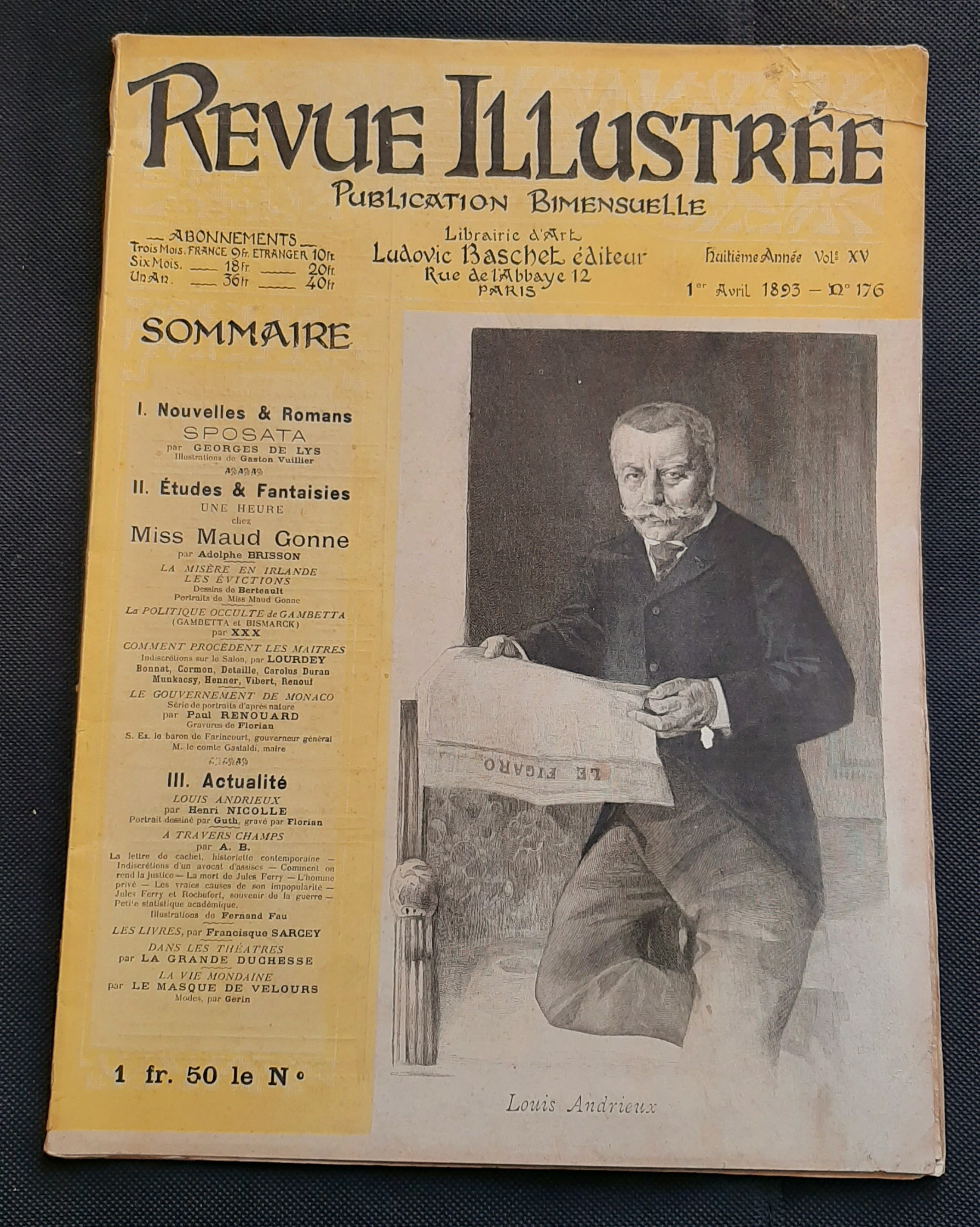 Rivista Revue Illustrée - Louis Andrieux - n. 176 - …