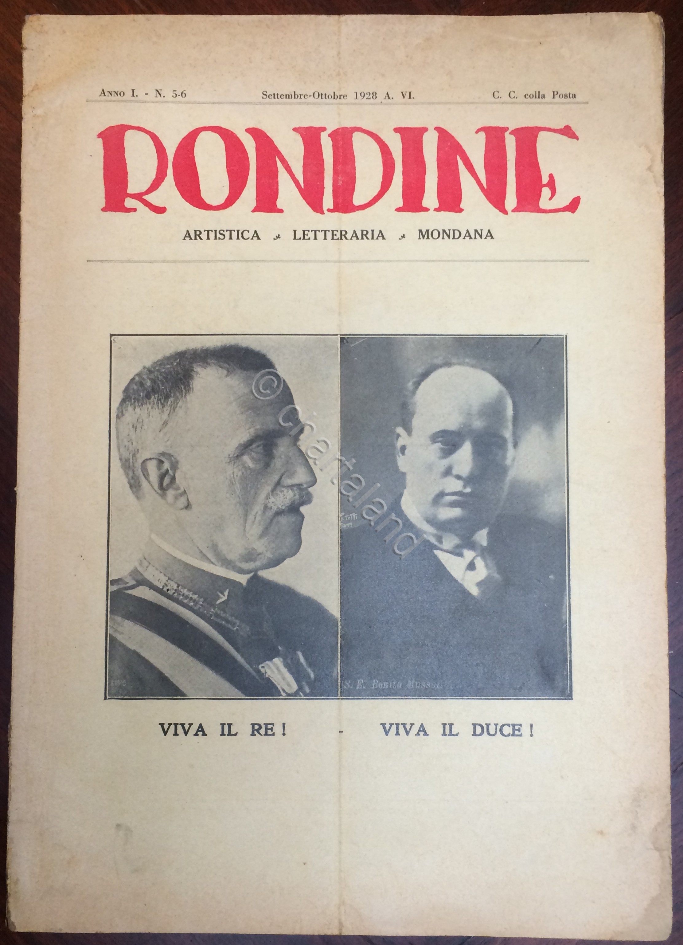 Rivista Rondine - N. 5/66 - 1928