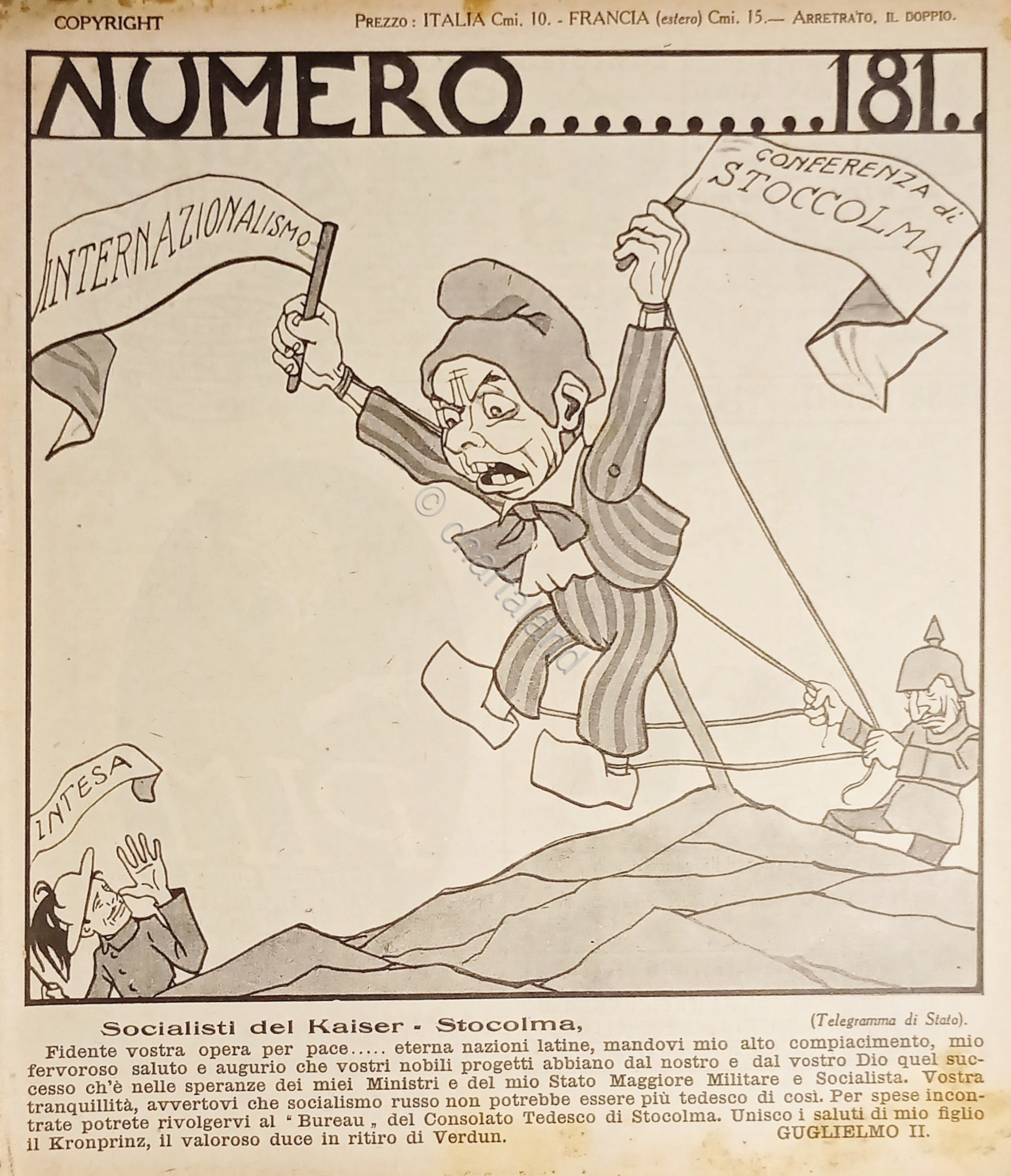 Rivista Satirica Illustrata - Numero N. 181 - Copertina di …