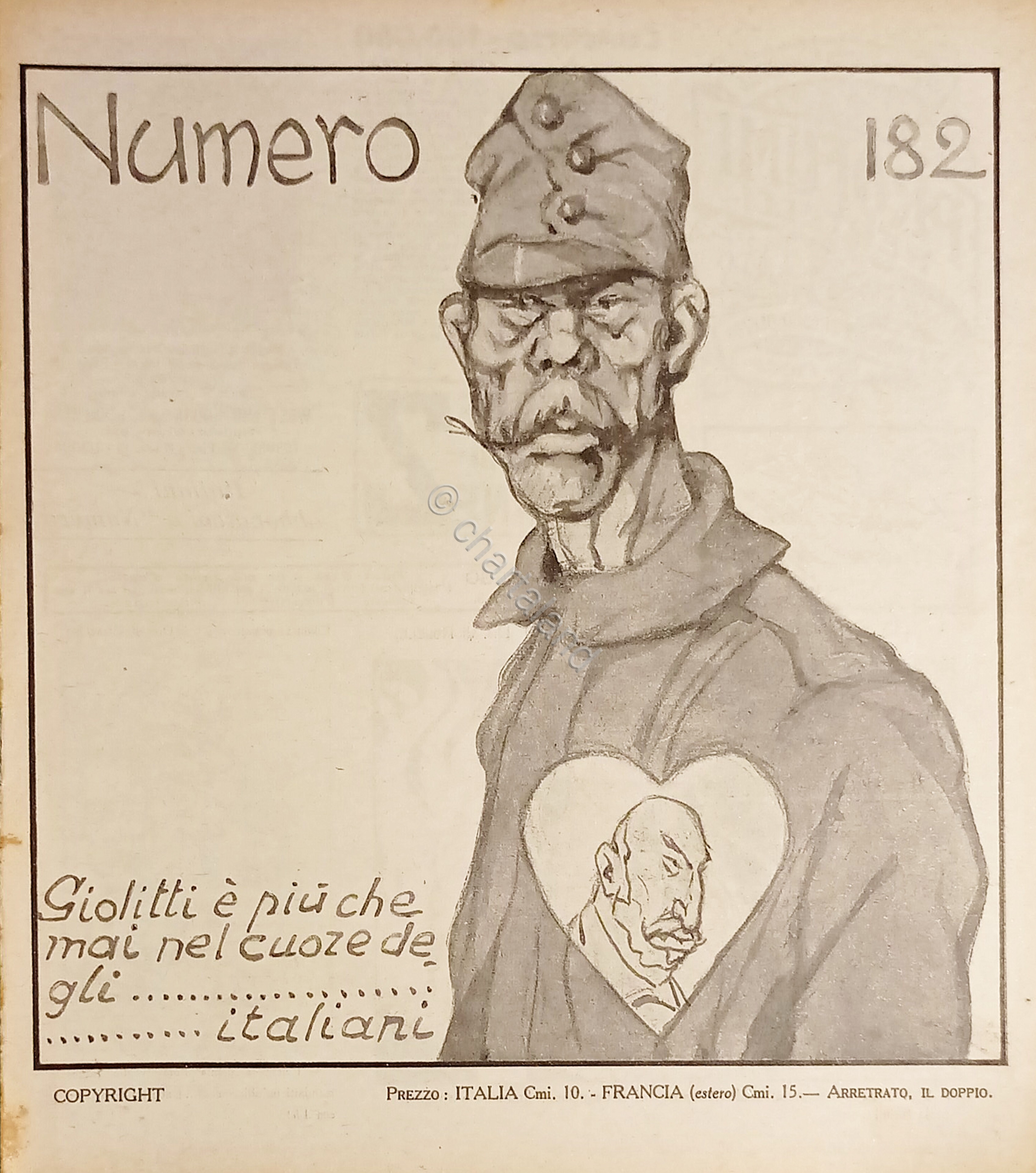 Rivista Satirica Illustrata - Numero N. 182 - Copertina di …