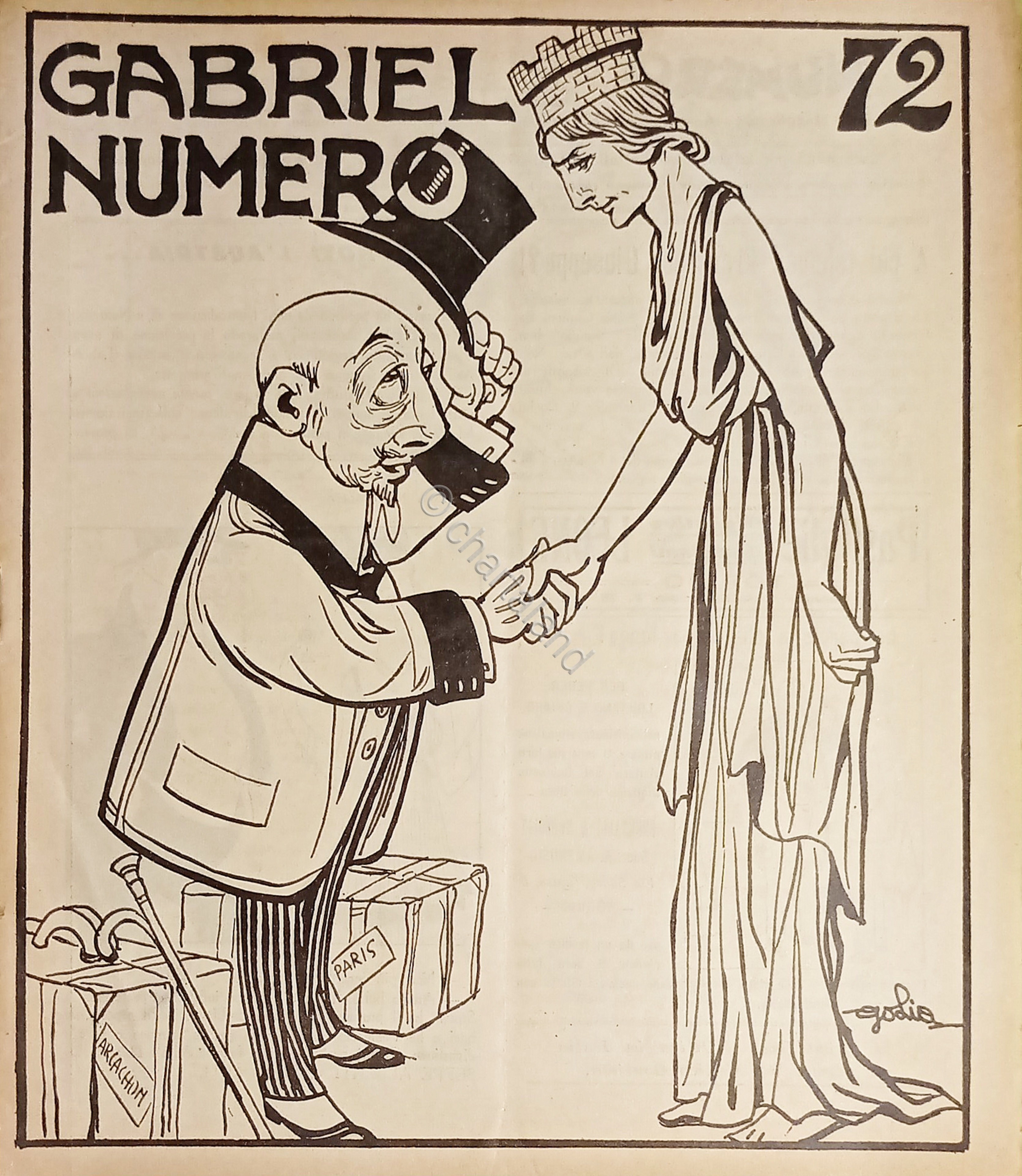 Rivista Satirica Illustrata - Numero N. 72 - Copertina di …