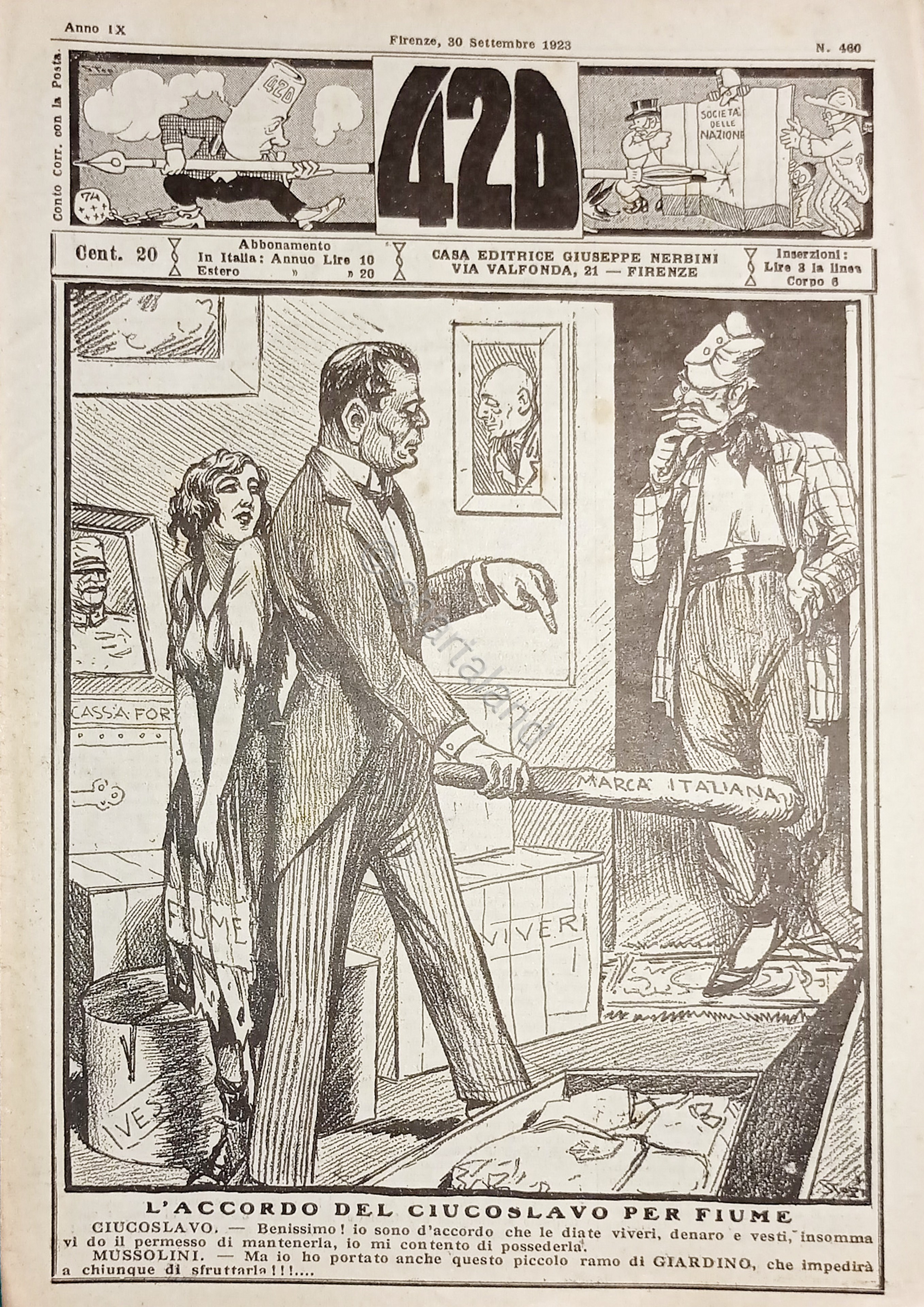 Rivista Satirica Umoristica - IL 420 - Anno IX - …