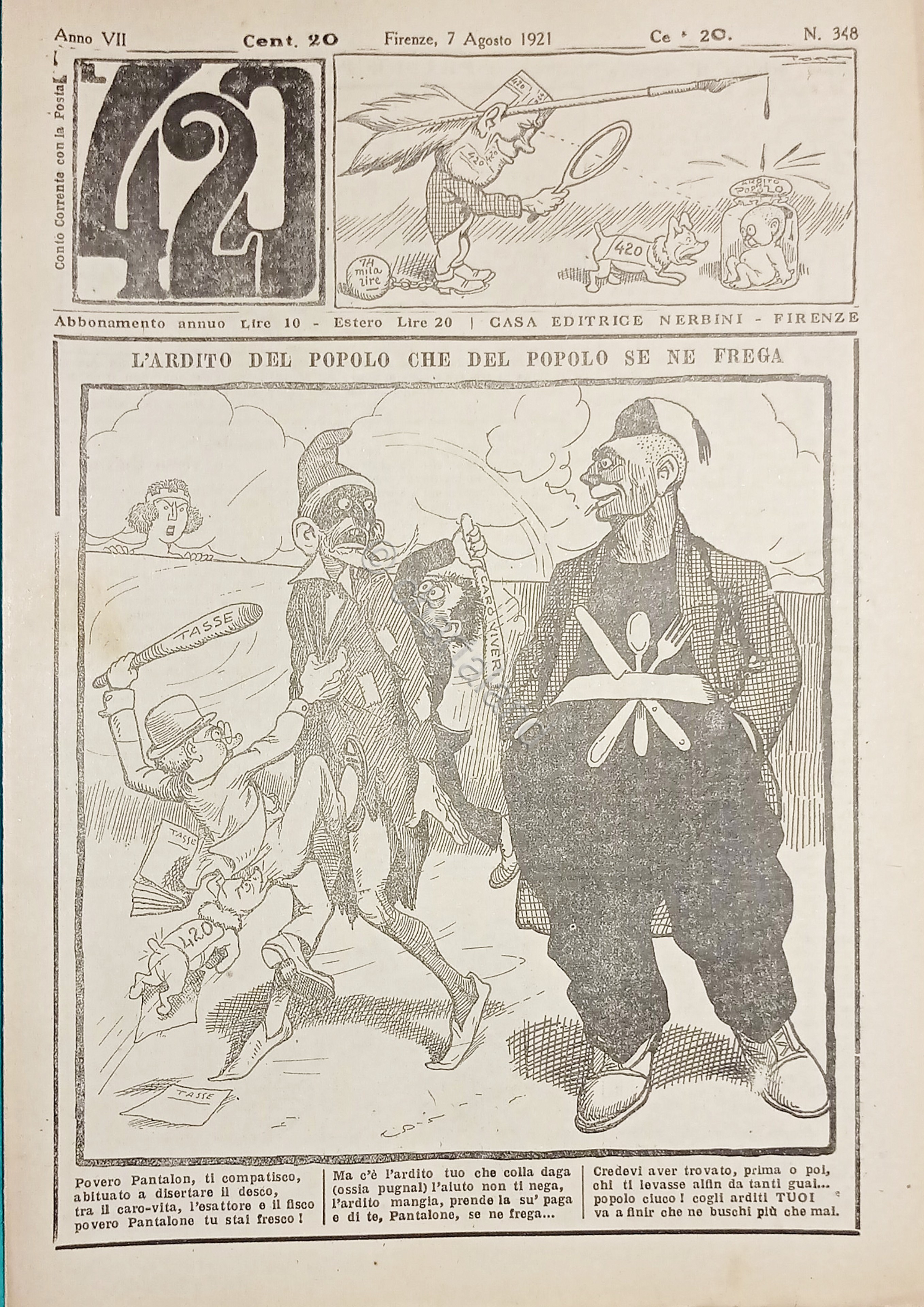 Rivista Satirica Umoristica - IL 420 - Anno VII - …