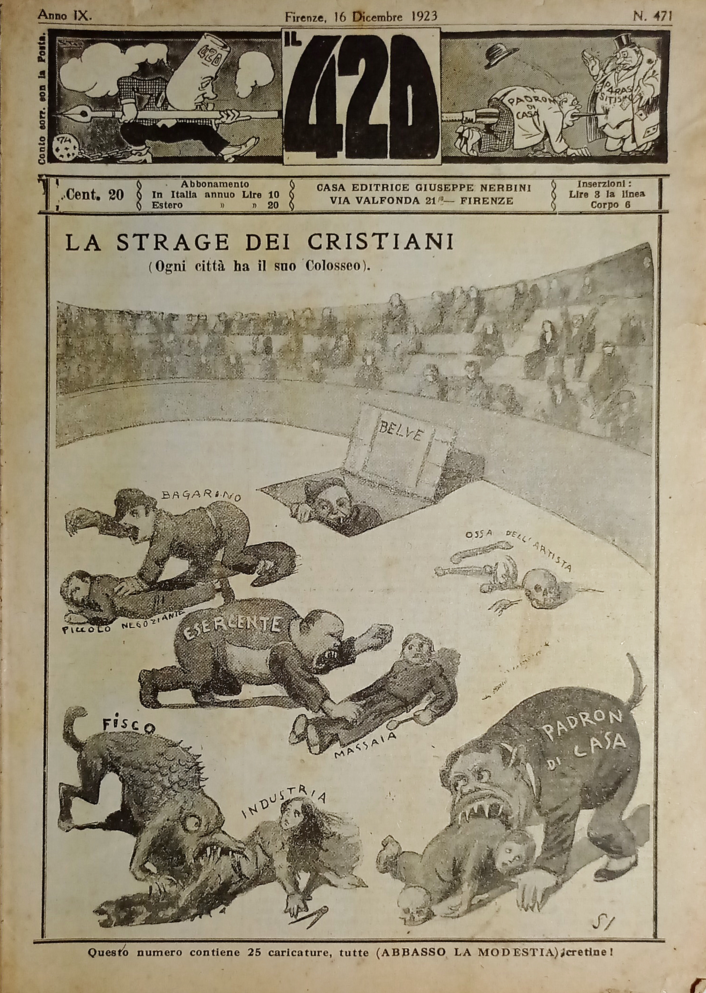 Rivista Satirica Umoristica - IL 420 - Anno X - …