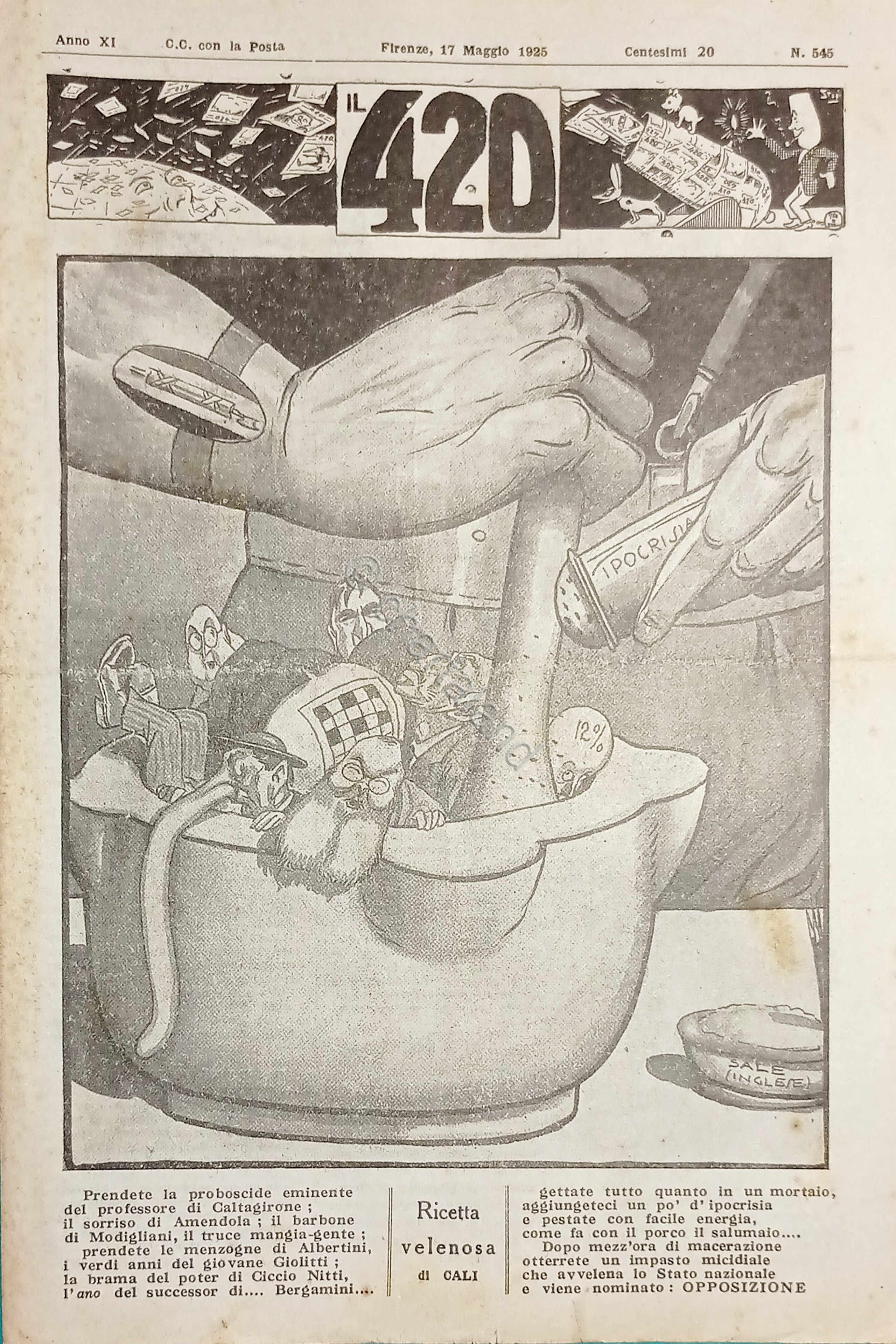 Rivista Satirica Umoristica - IL 420 - Anno XI - …