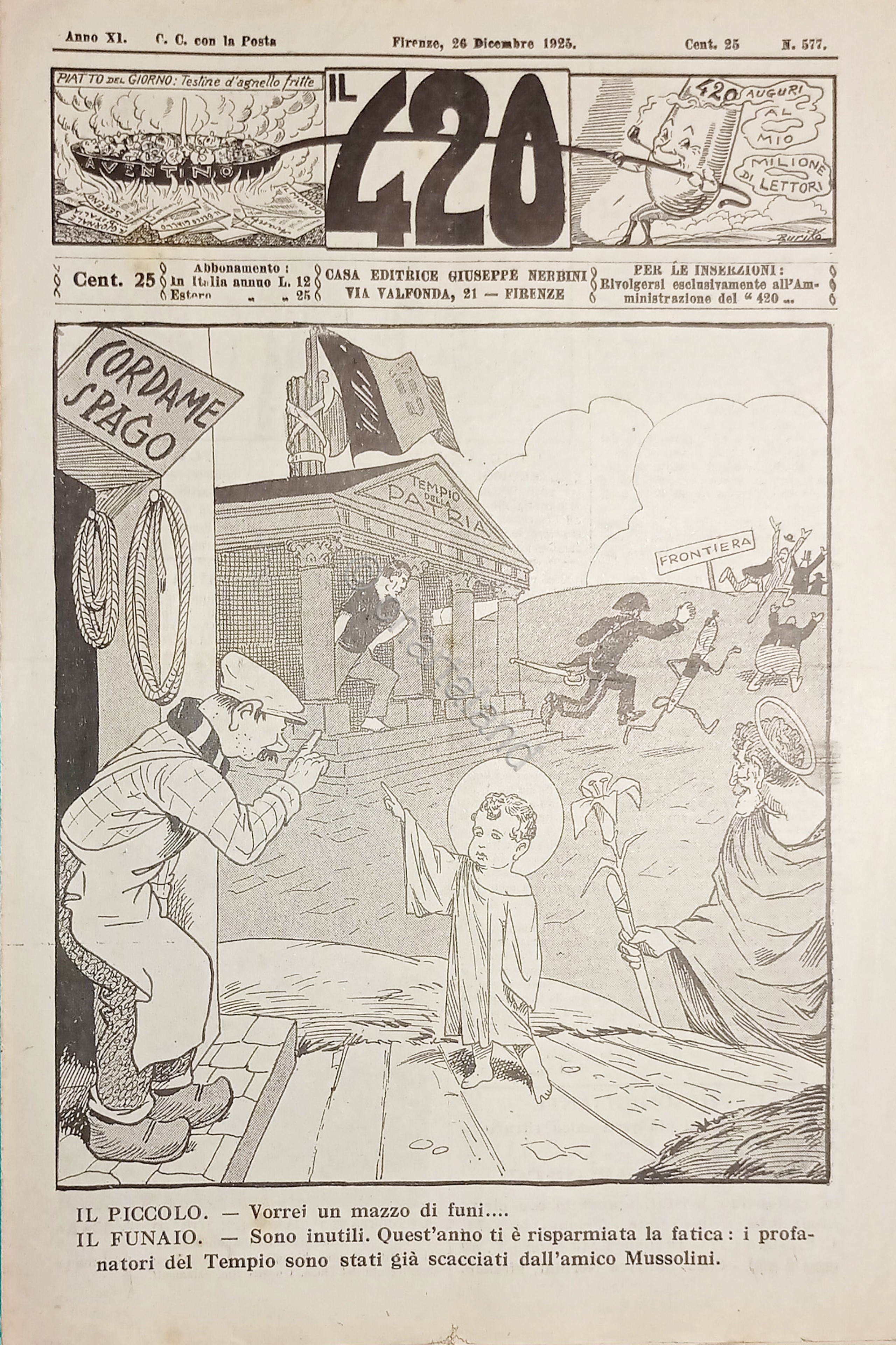 Rivista Satirica Umoristica - IL 420 - Anno XI - …