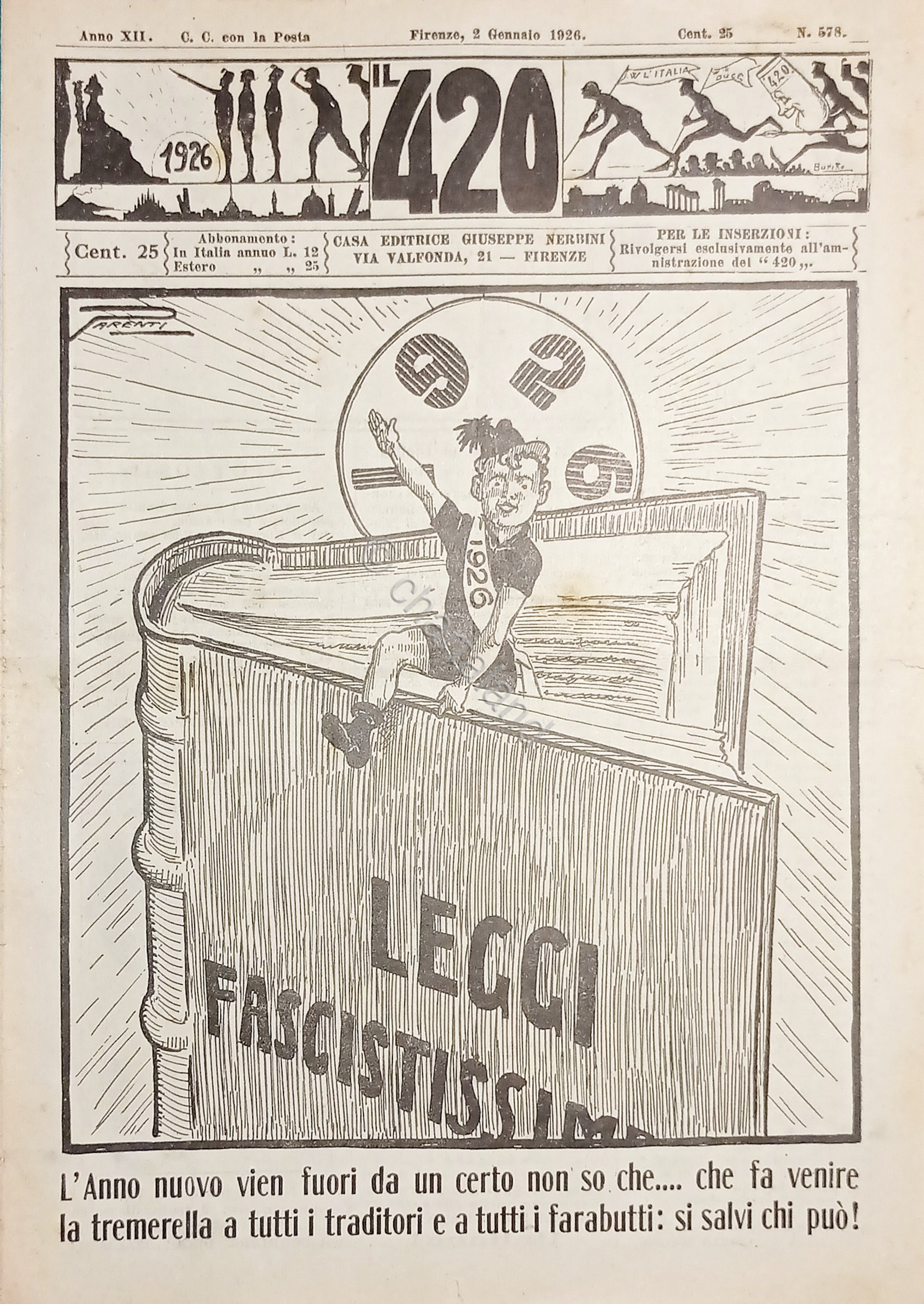 Rivista Satirica Umoristica - IL 420 - Anno XII - …