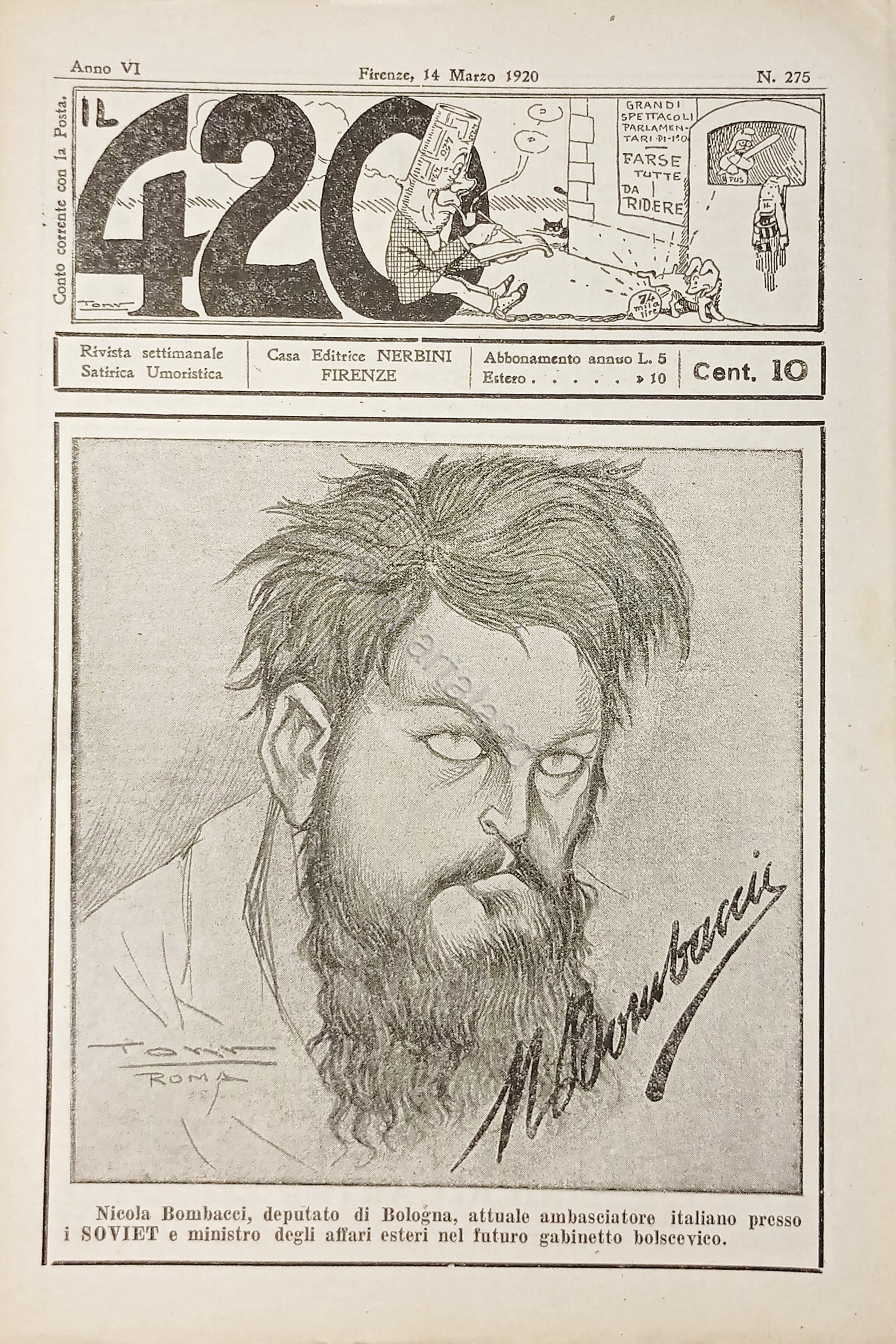 Rivista Satirica Umoristica - IL 420 - N. 275 - …