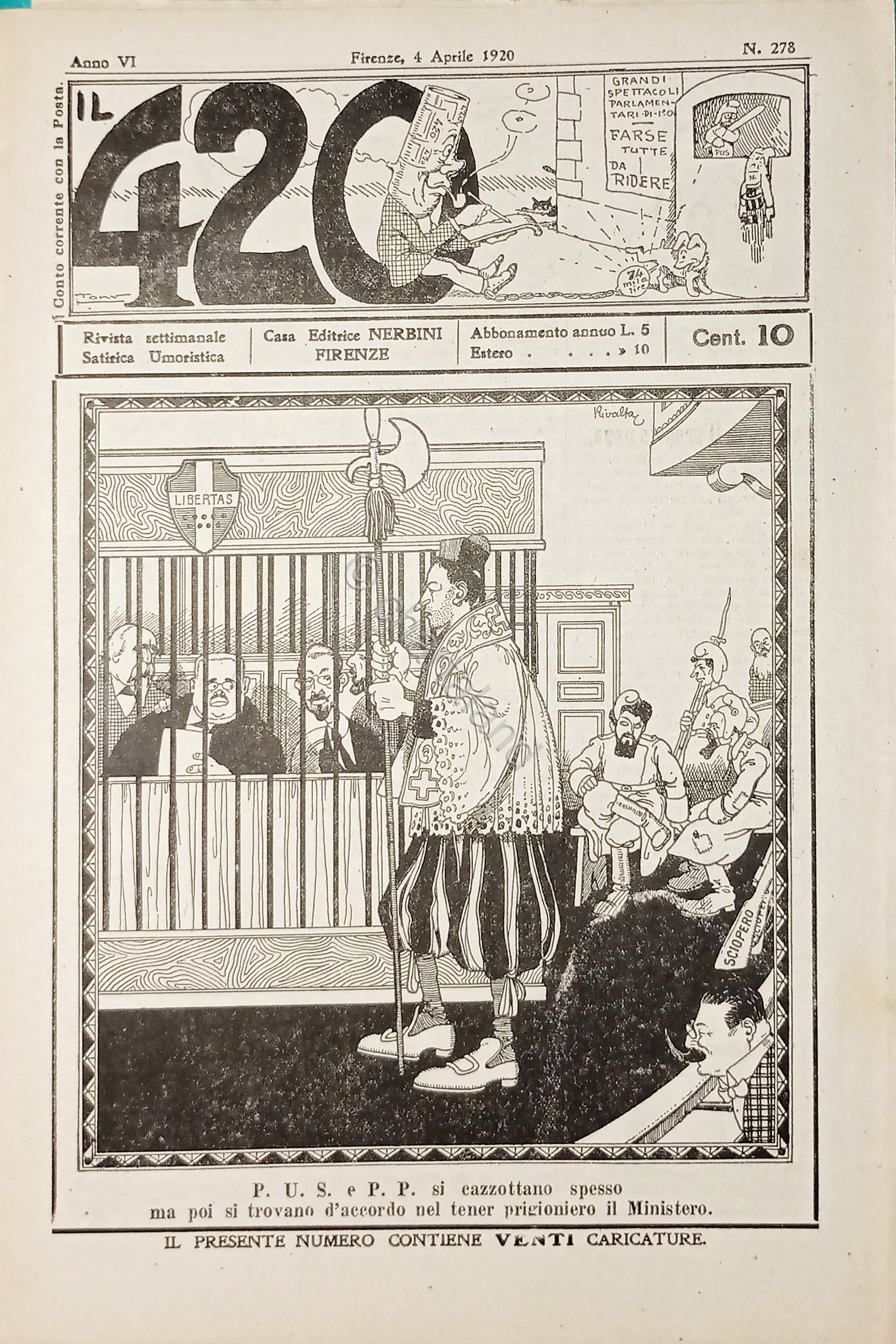 Rivista Satirica Umoristica - IL 420 - N. 278 - …