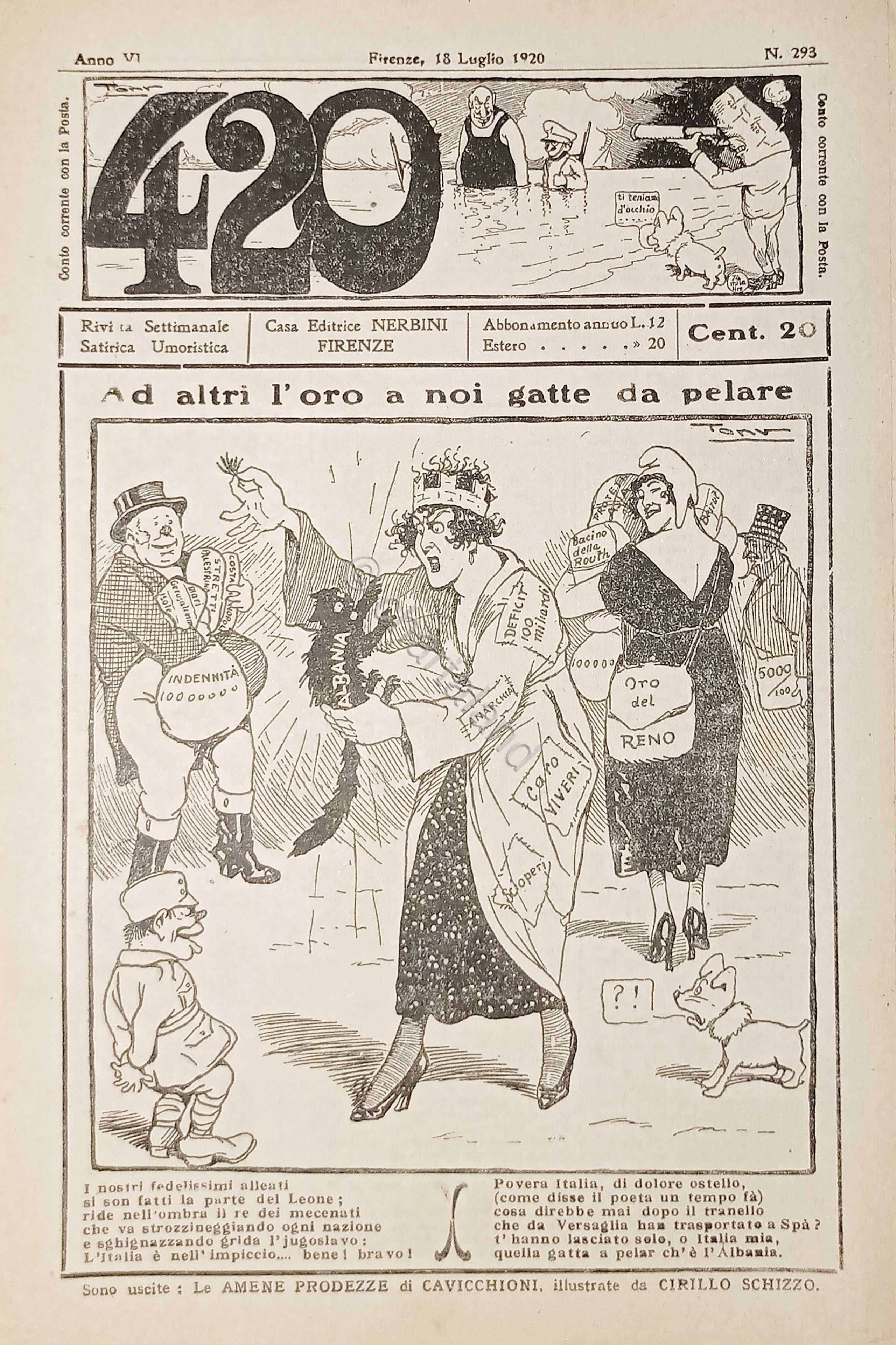 Rivista Satirica Umoristica - IL 420 - N. 293 - …