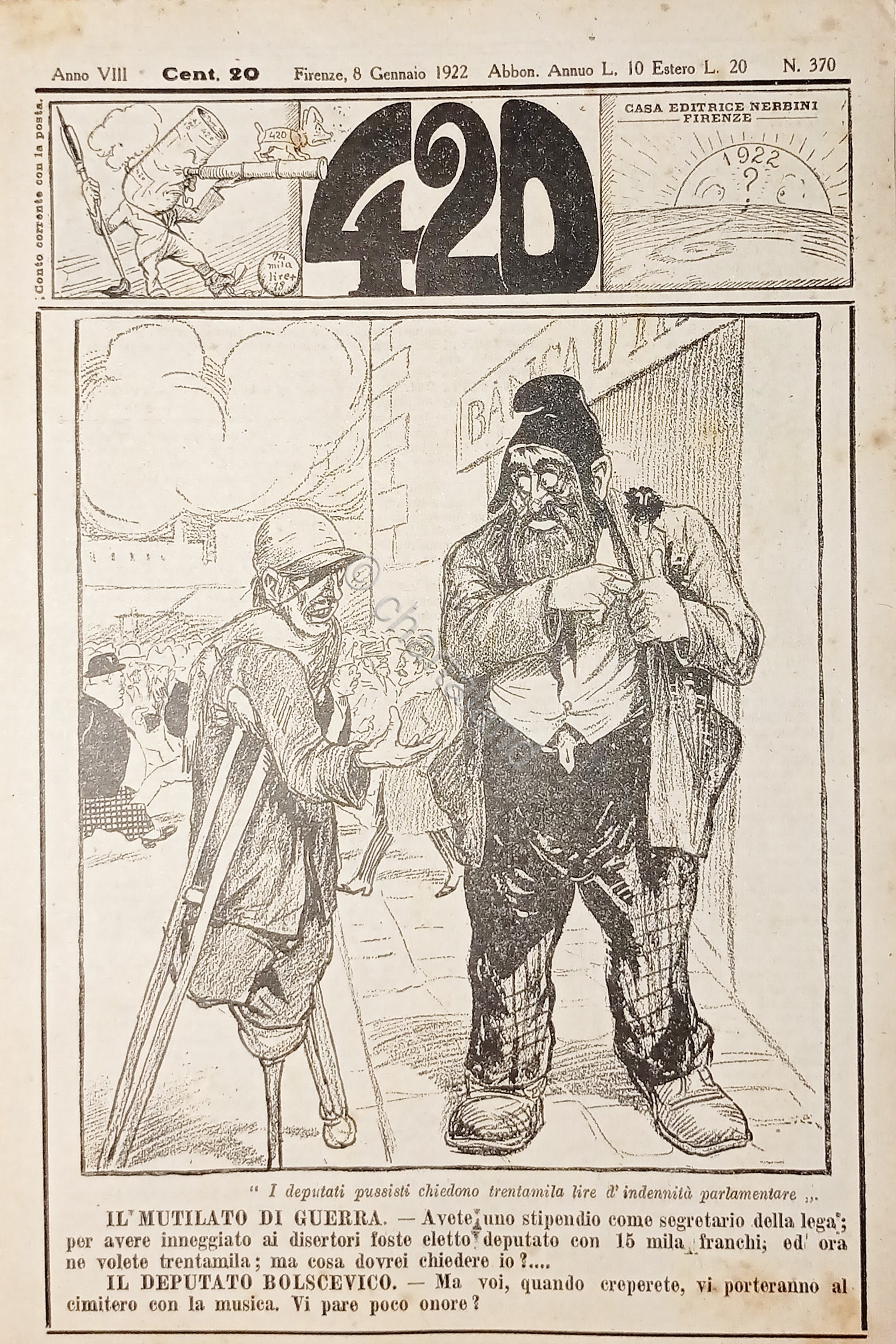 Rivista Satirica Umoristica - IL 420 - N. 370 - …