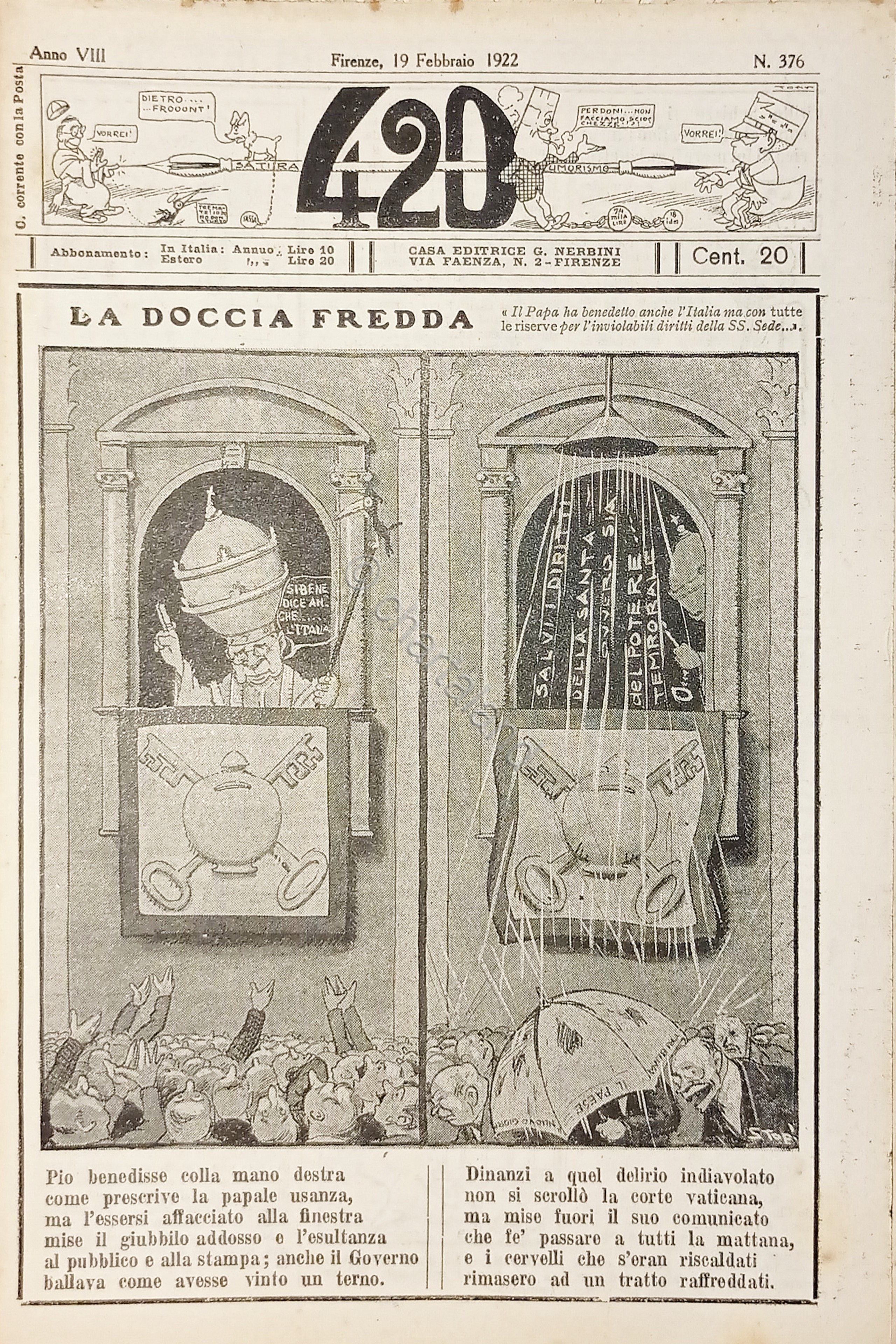 Rivista Satirica Umoristica - IL 420 - N. 376 - …