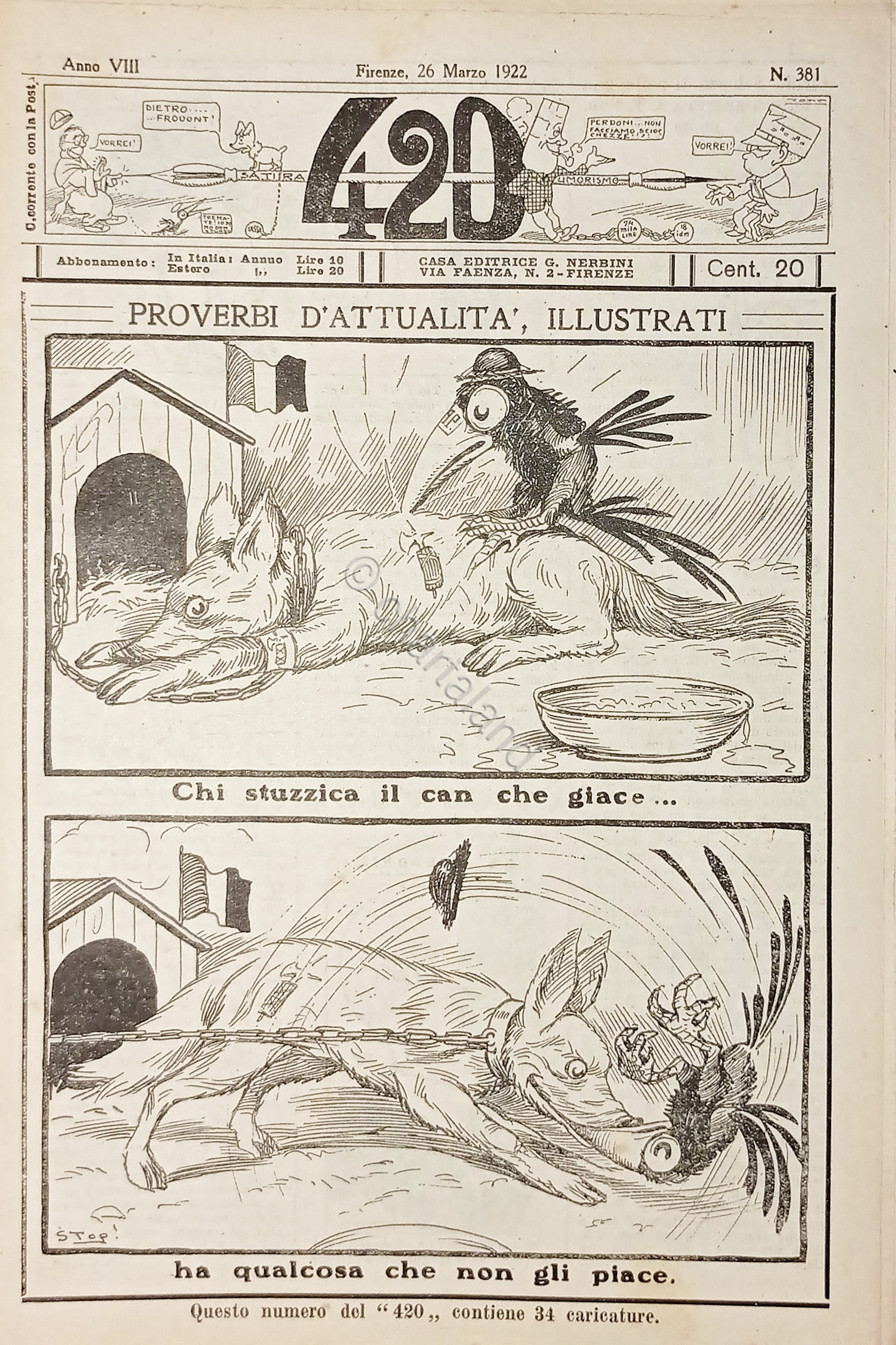 Rivista Satirica Umoristica - IL 420 - N. 381 - …