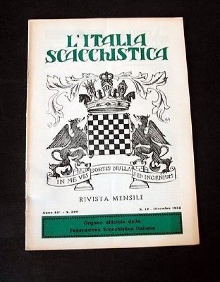 Rivista Scacchi - L' Italia Scacchistica n° 590 - 1954