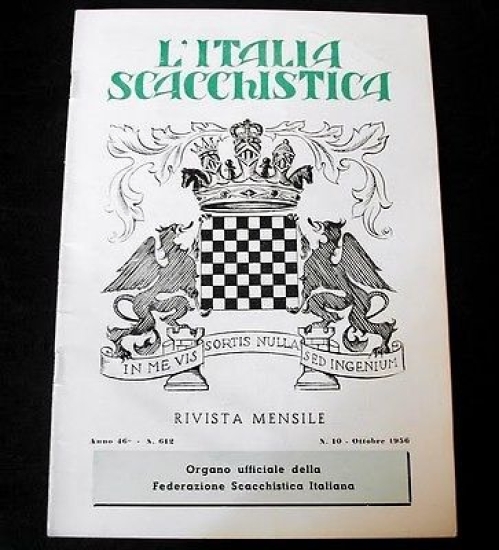 Rivista Scacchi - L' Italia Scacchistica n° 612 - 1956