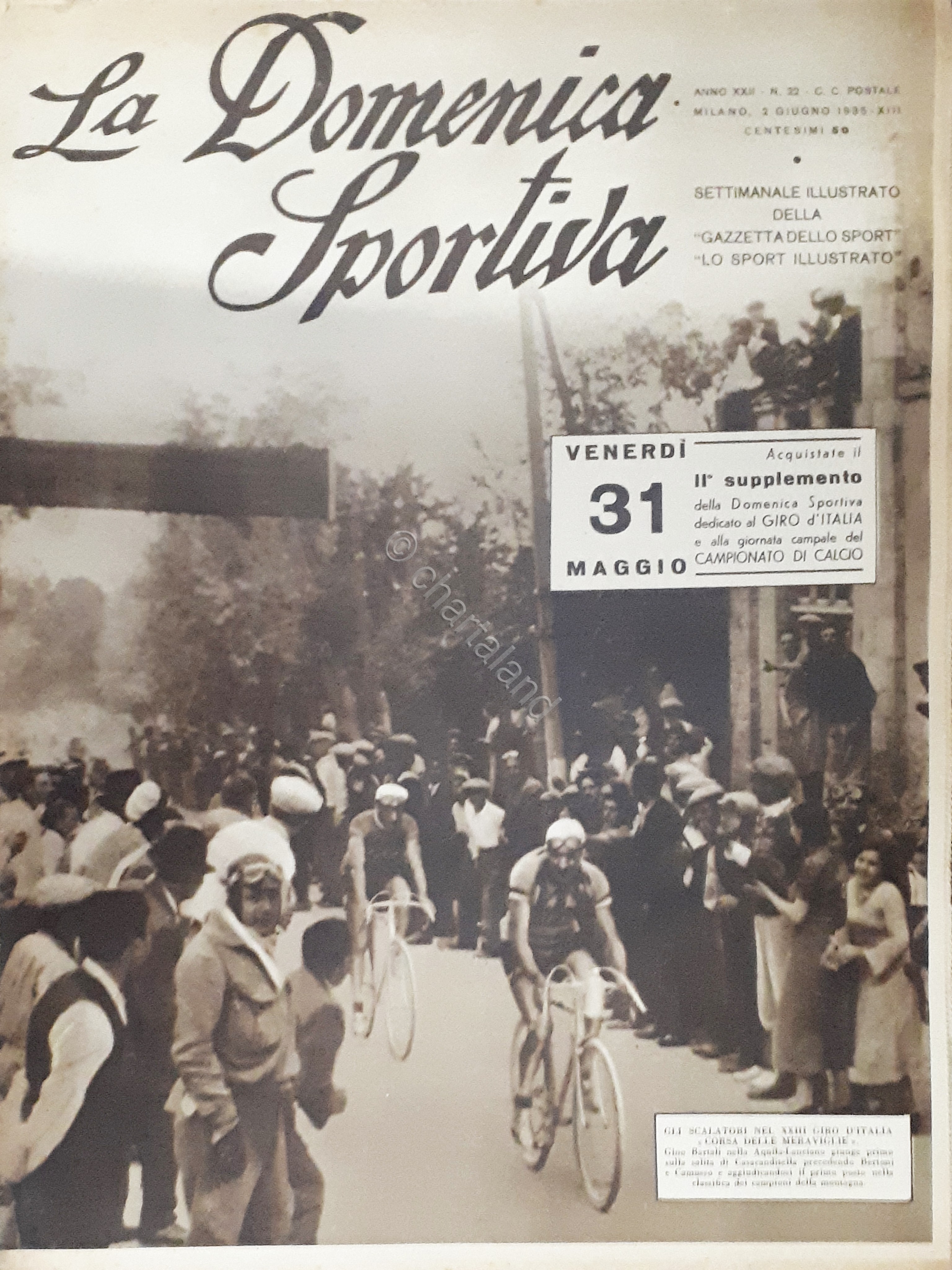 Rivista Sport - La Domenica Sportiva N. 22 - Gino …