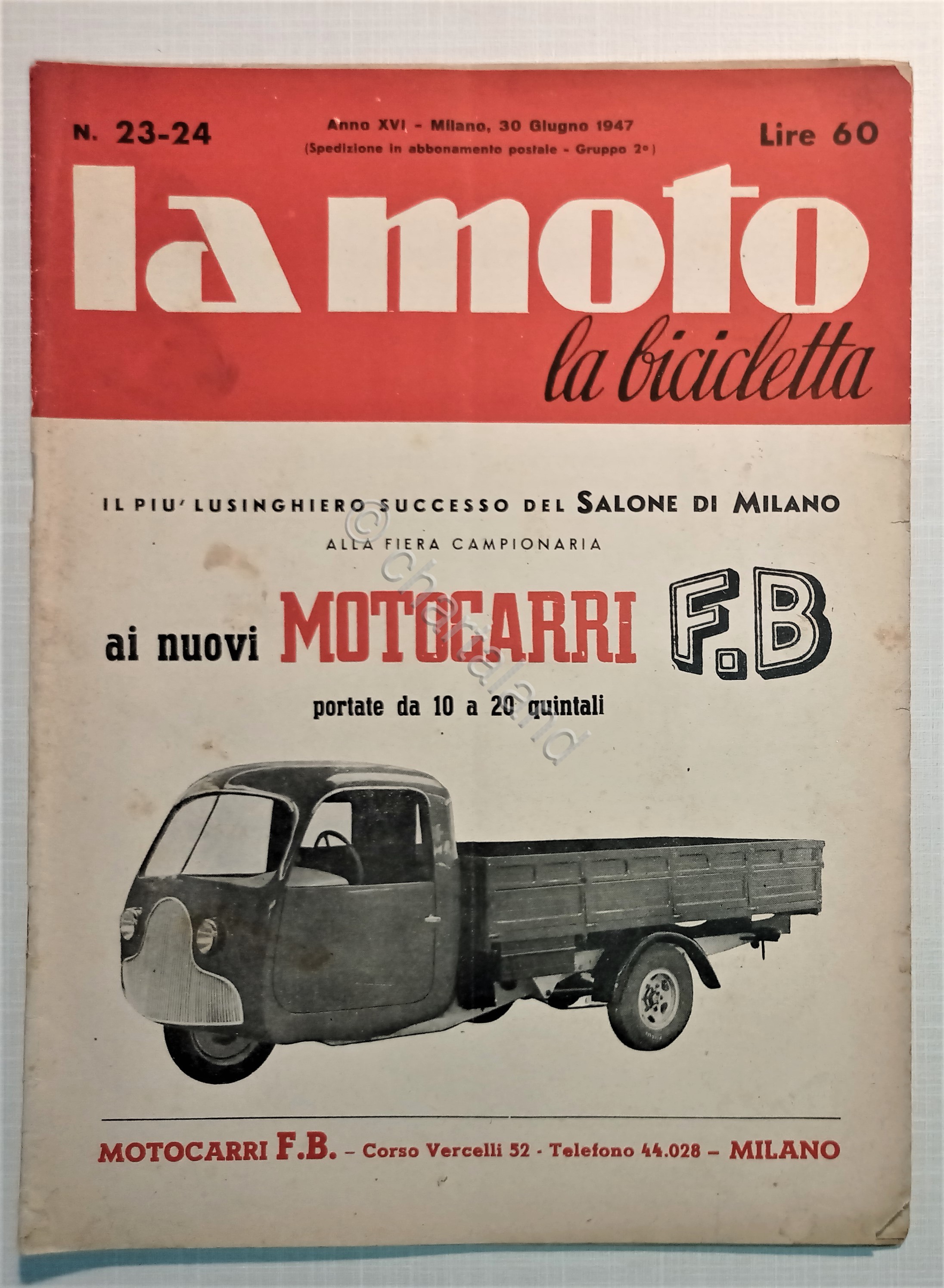 Rivista Sport - La Moto La Bicicletta N. 23-24 - …